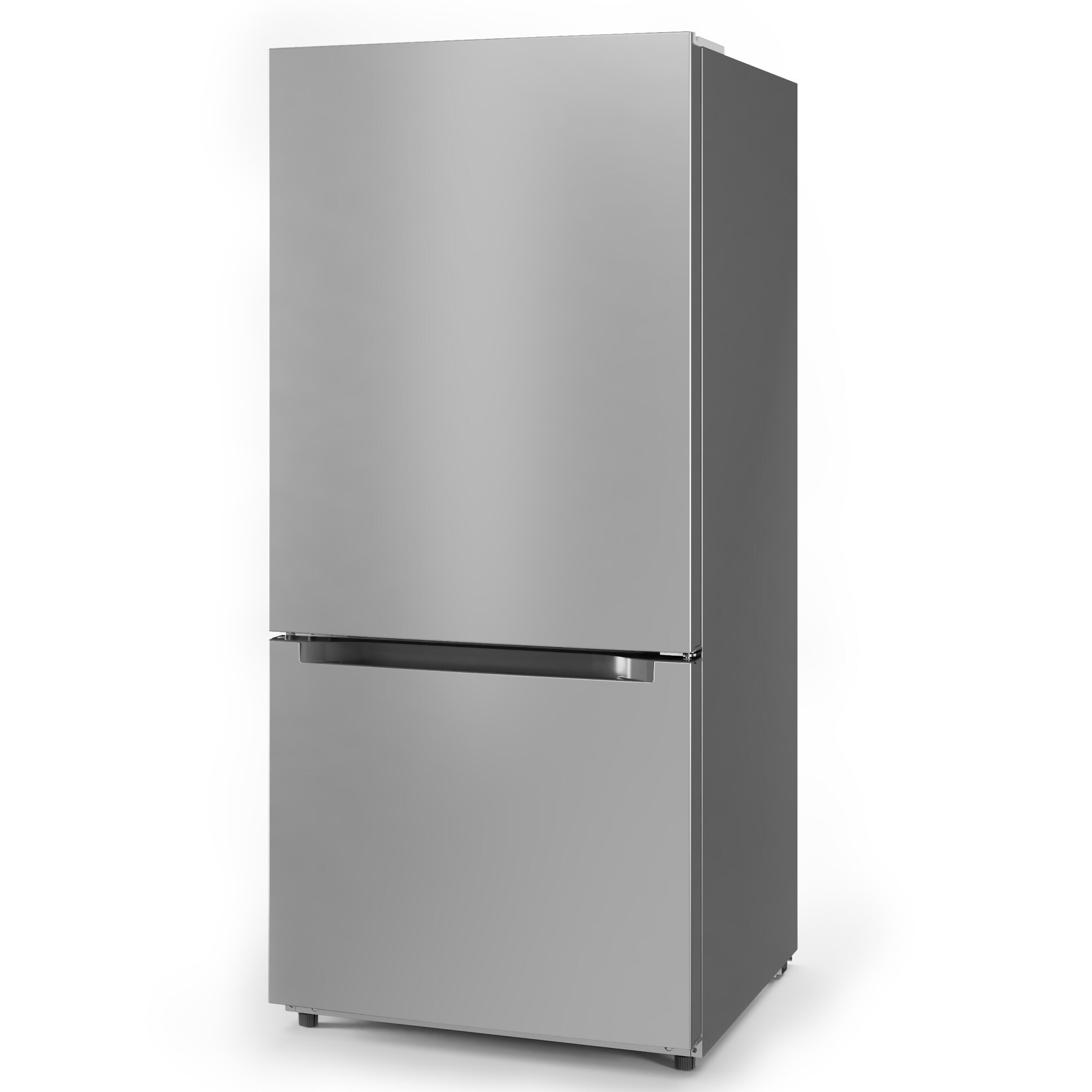 Midea 18.7-cu ft Bottom-Freezer Refrigerator (Stainless Steel