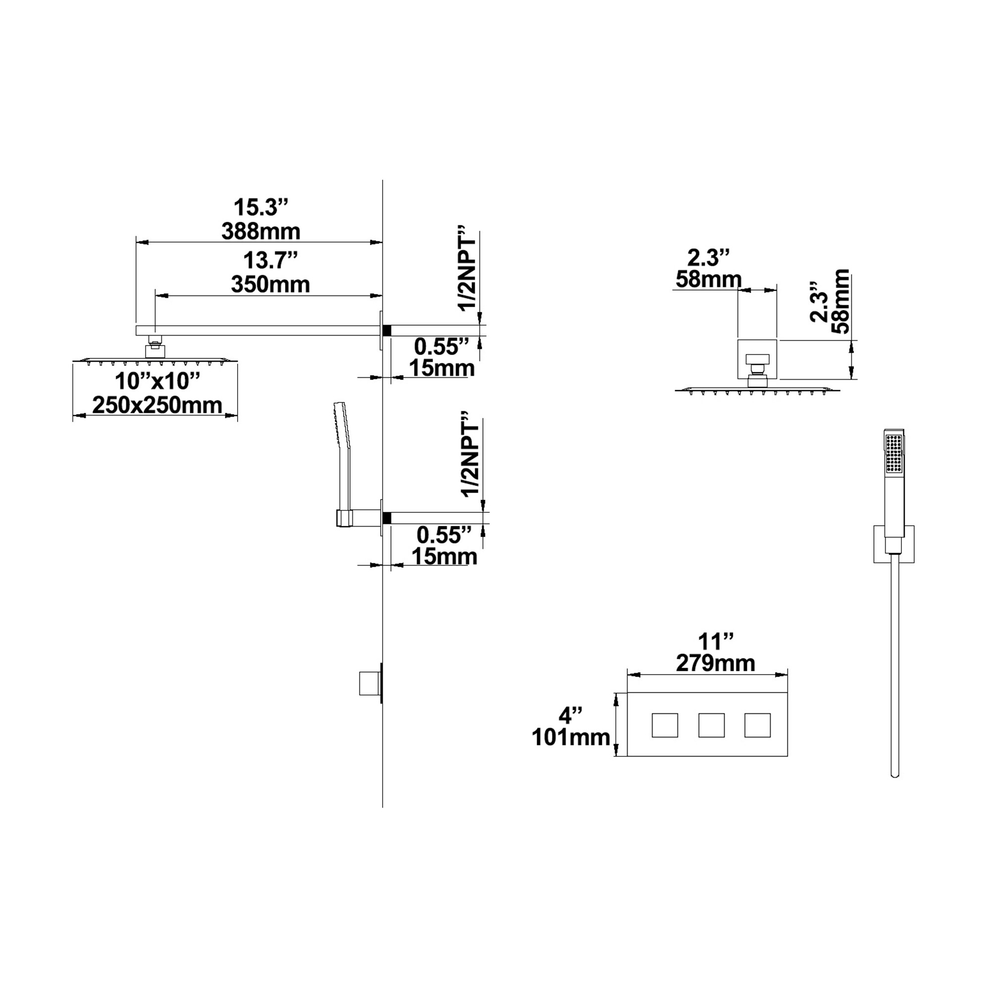 Nestfair KPS85009B Tub-Shower-Faucets - View #5