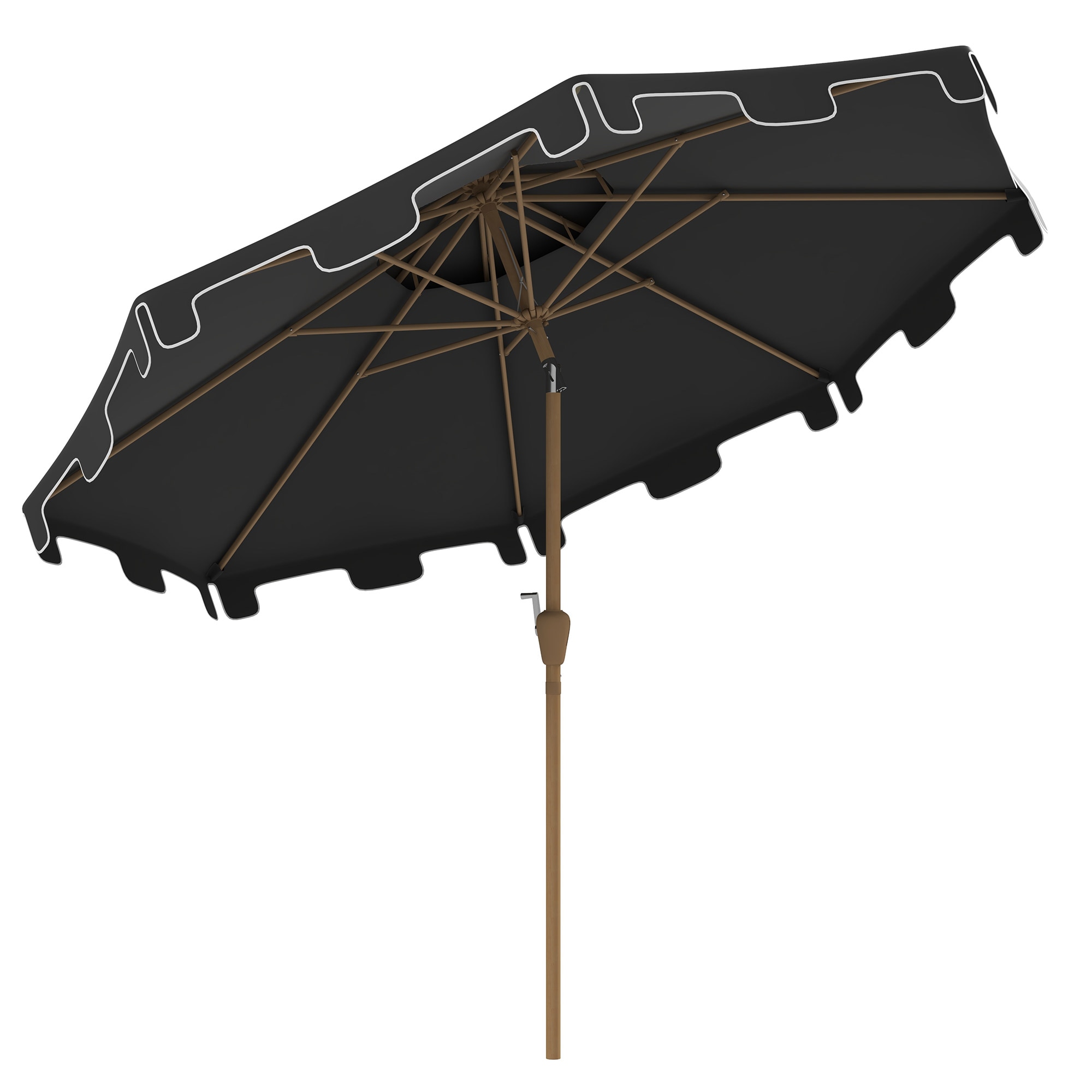 ToolCat BZ2-89-PW 9-ft Steel Gray Push-button Tilt Market Patio Umbrella