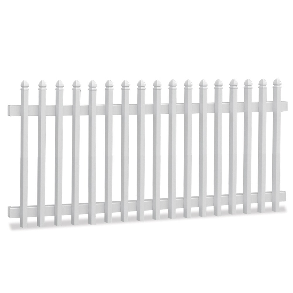  73010272 White Vinyl Picket Fence Panel (Assembled)