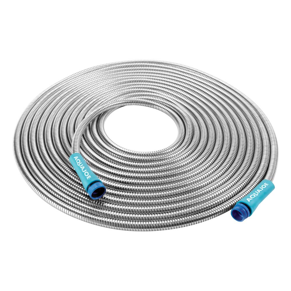 AQUA JOE 1/2-in x 50-ft Heavy-Duty Kink Free Stainless Steel Hose in the Garden  Hoses department at