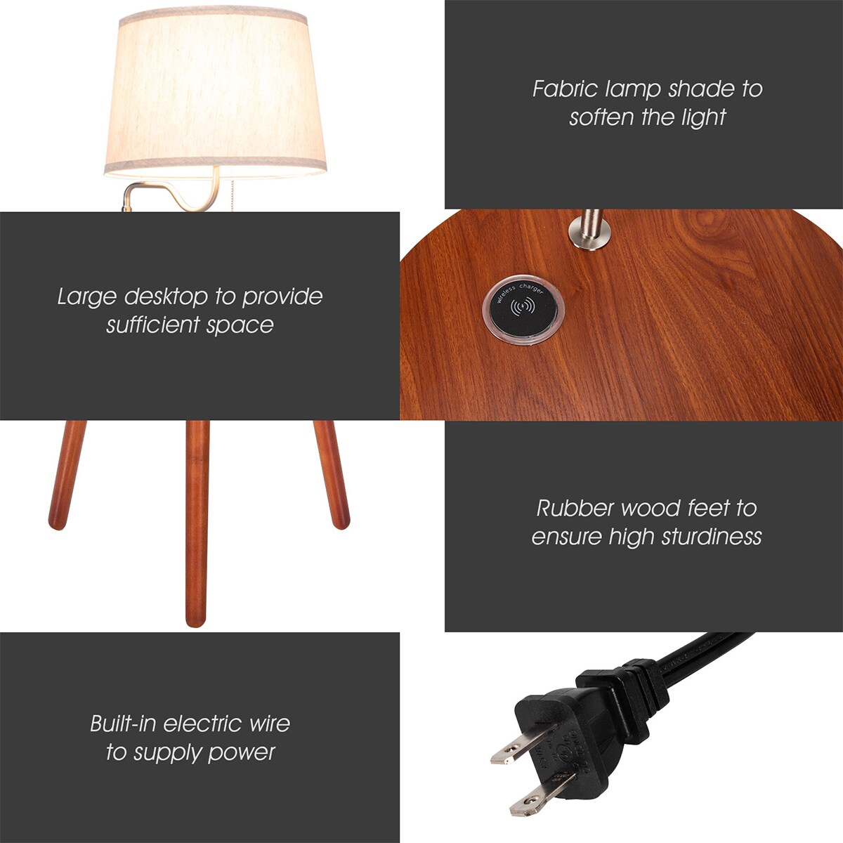 WELLFOR EU-HJY-10003US-CF Table-Lamps - View #6
