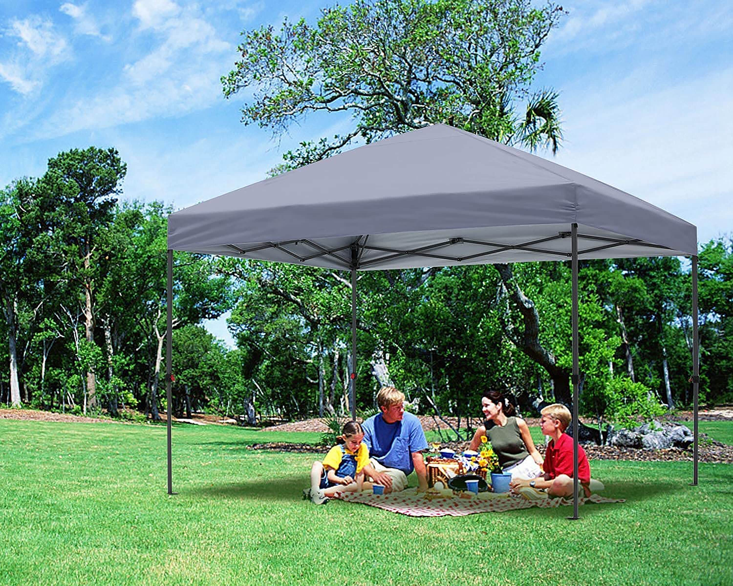 ABCCANOPY 12-ft X 12-ft Square Gray Pop-up Canopy In The Canopies ...