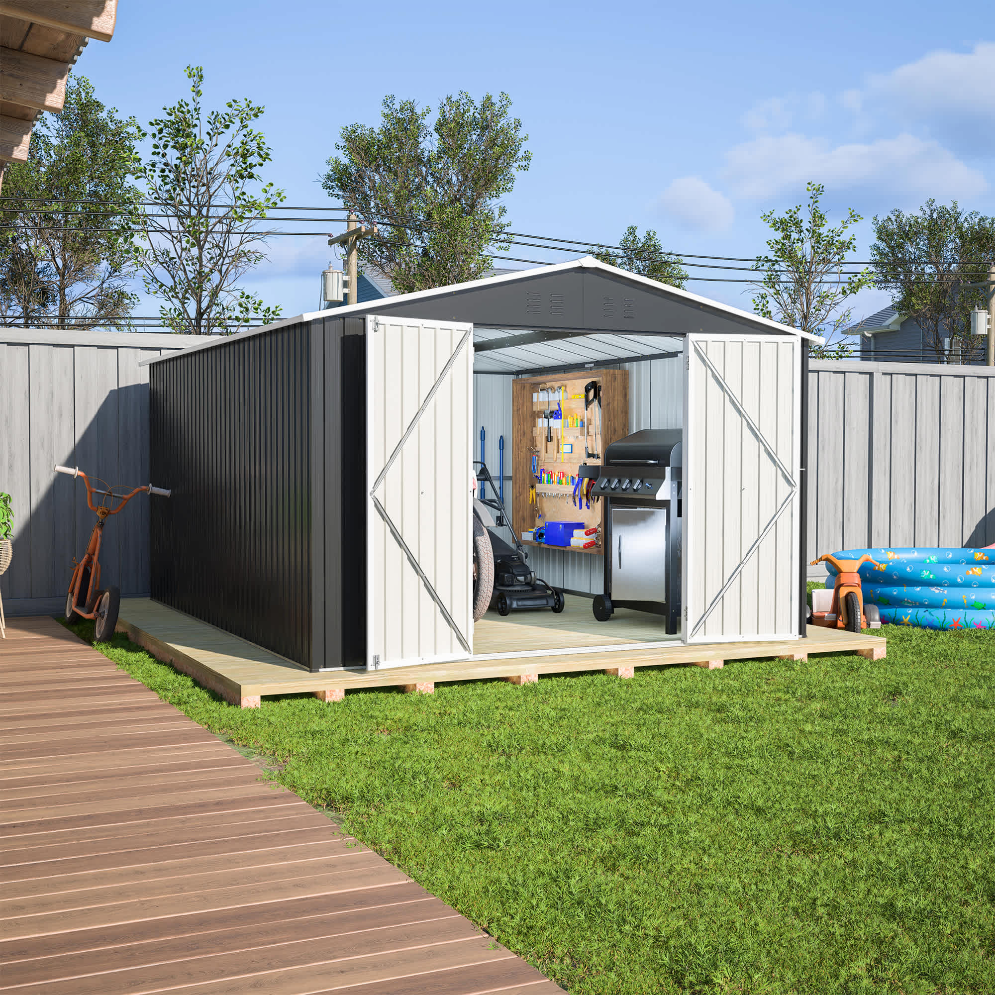 Misty Moon FXLW0403-CWP0021 Metal-Storage-Buildings-Sheds - View #8