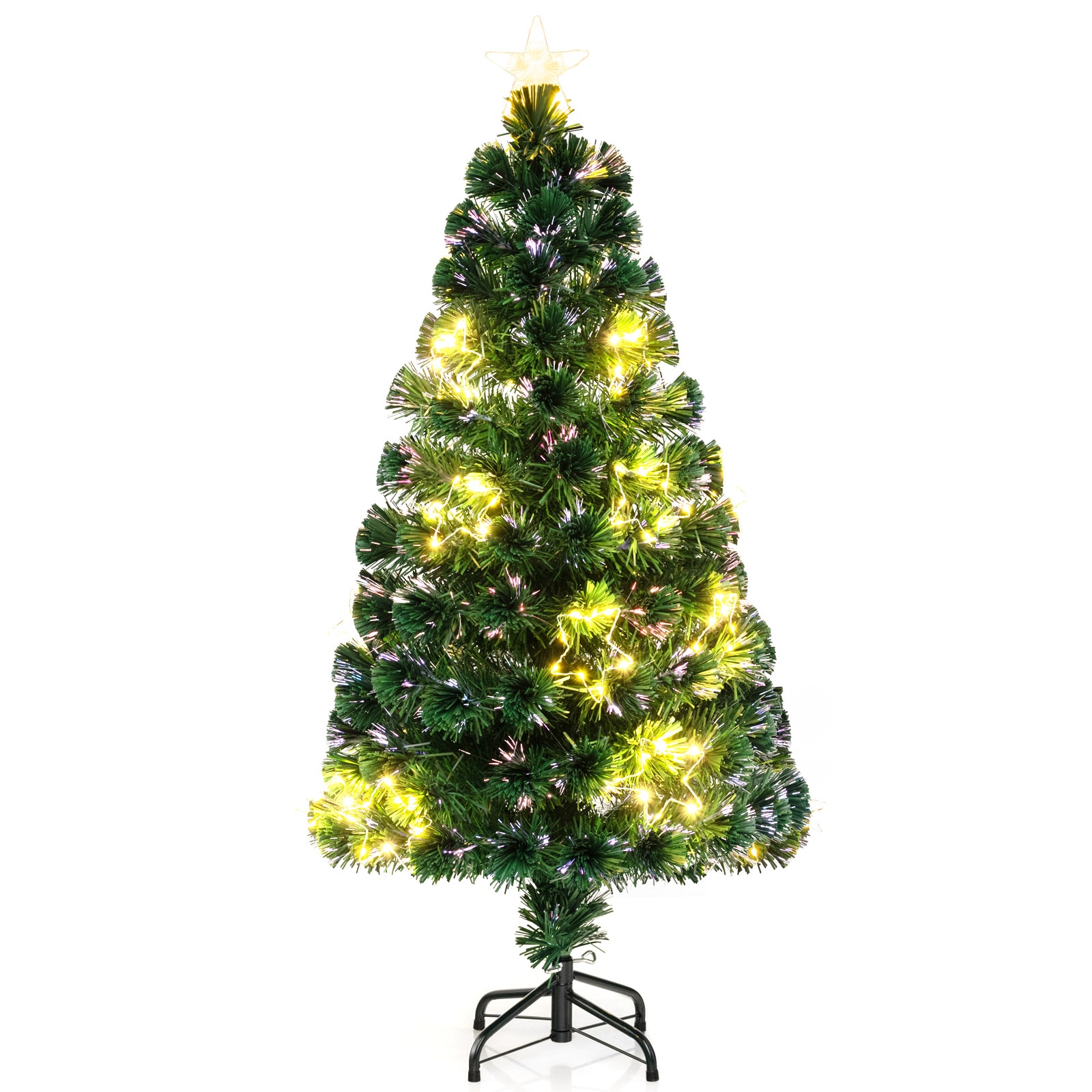 WELLFOR HYG23958US 4-Feet Pre-lit Pencil Artificial Christmas Tree with White LED Lights