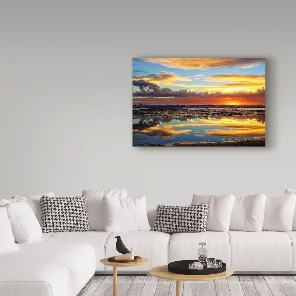 Trademark Fine Art Framed 22-in H x 32-in W Landscape Print on Canvas ...