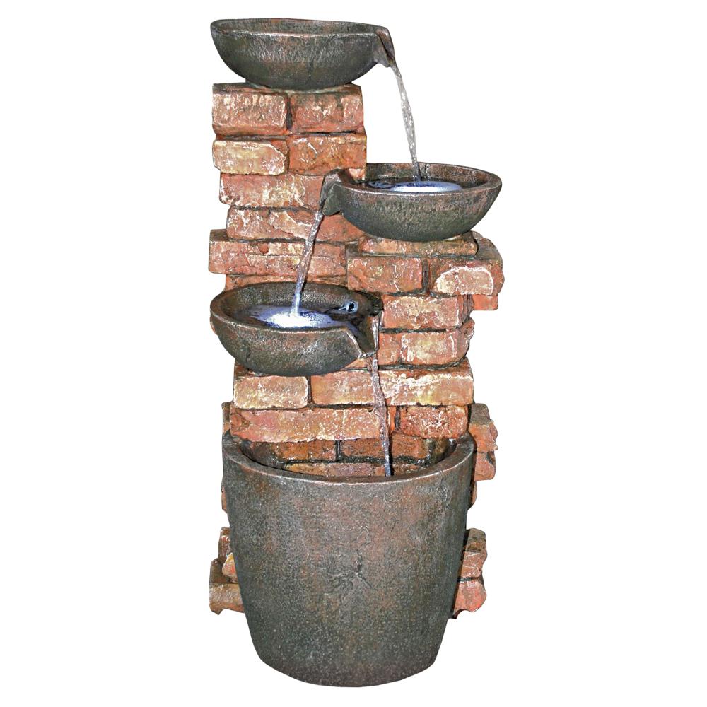 Design Toscano SS1083 34.5-Inches H Resin Water Tiered Outdoor Fountain Pump Included
