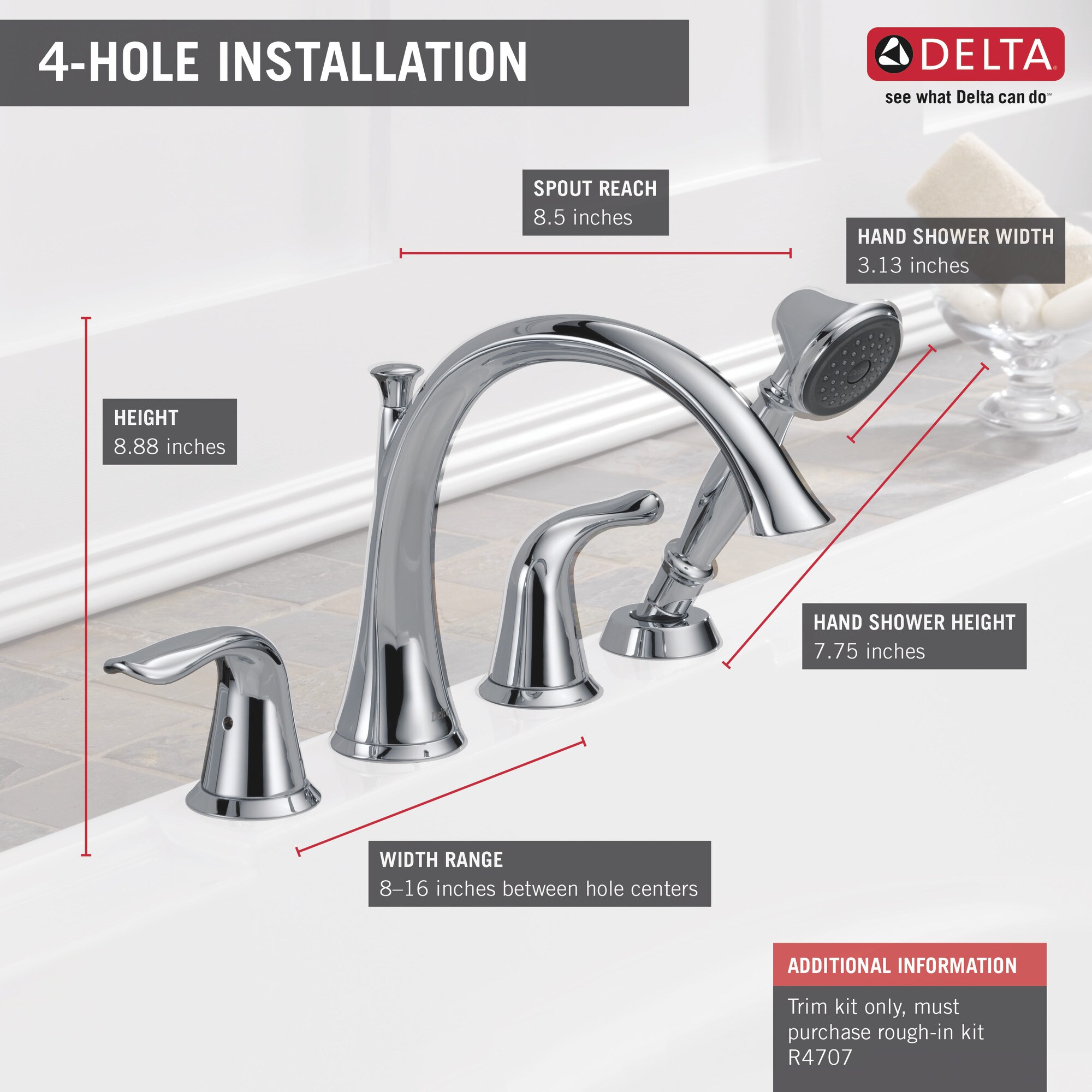 Delta T4738 Roman-Tub-Faucets - View #3