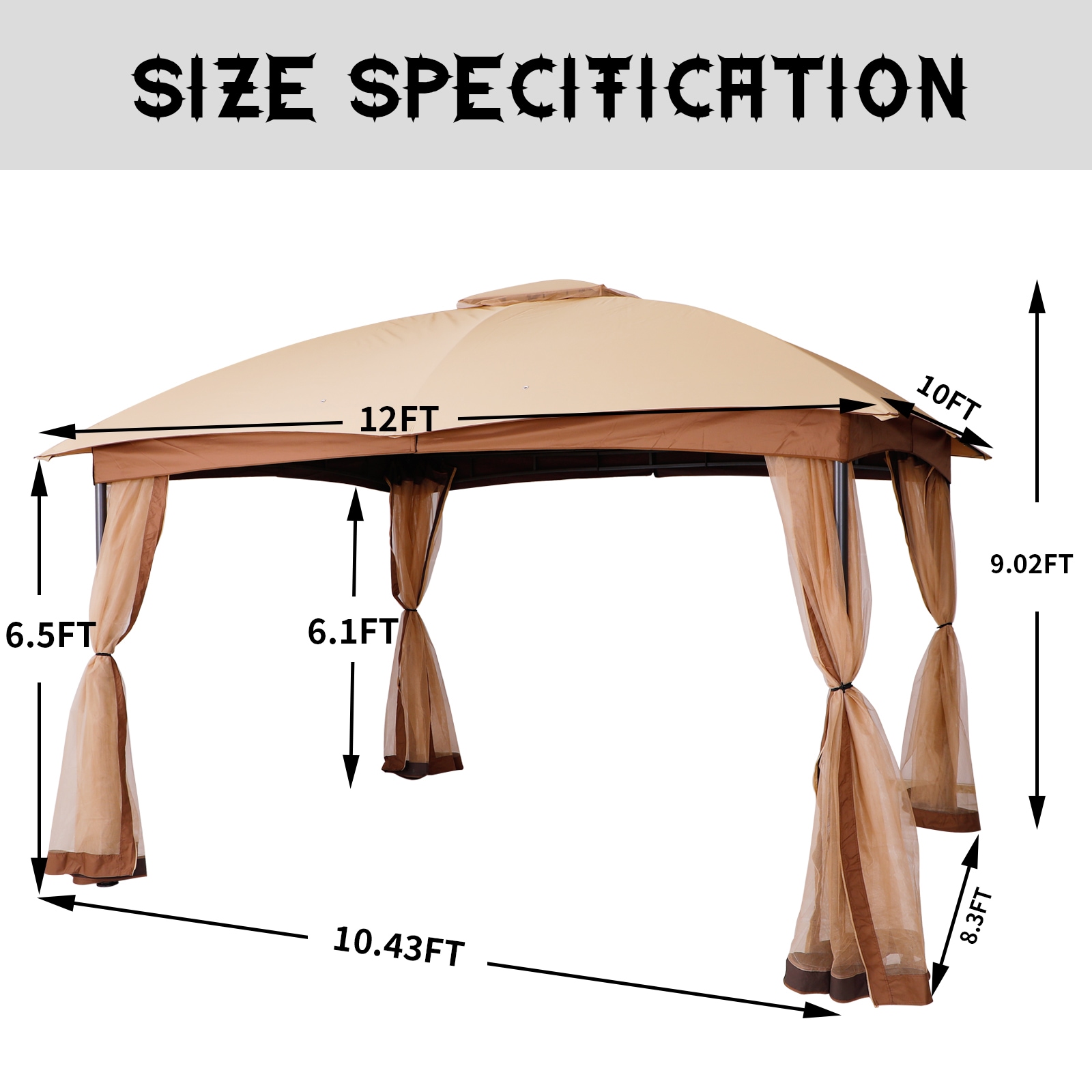 StarEcho GAZ007MK Wood-Resin-Gazebos - View #6