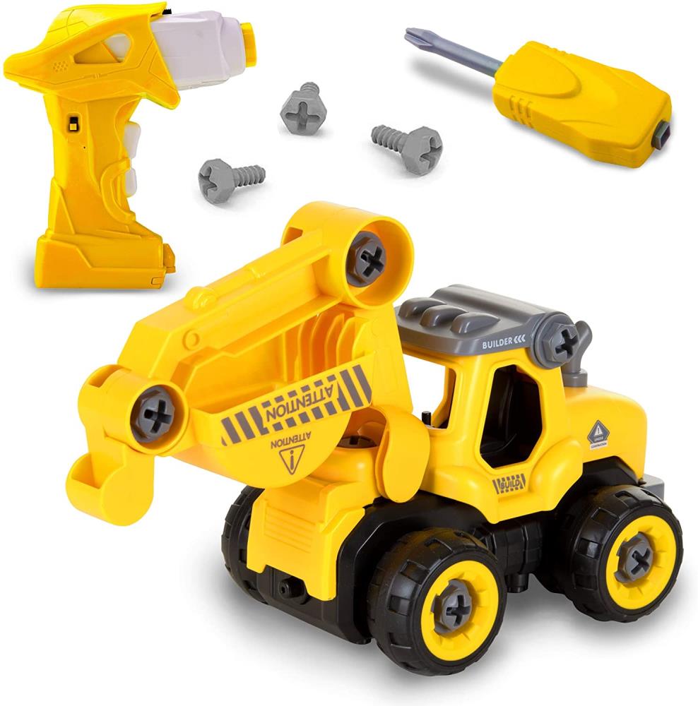 Power Drivers Builders Excavator - RC Take Apart STEM Toy with ...