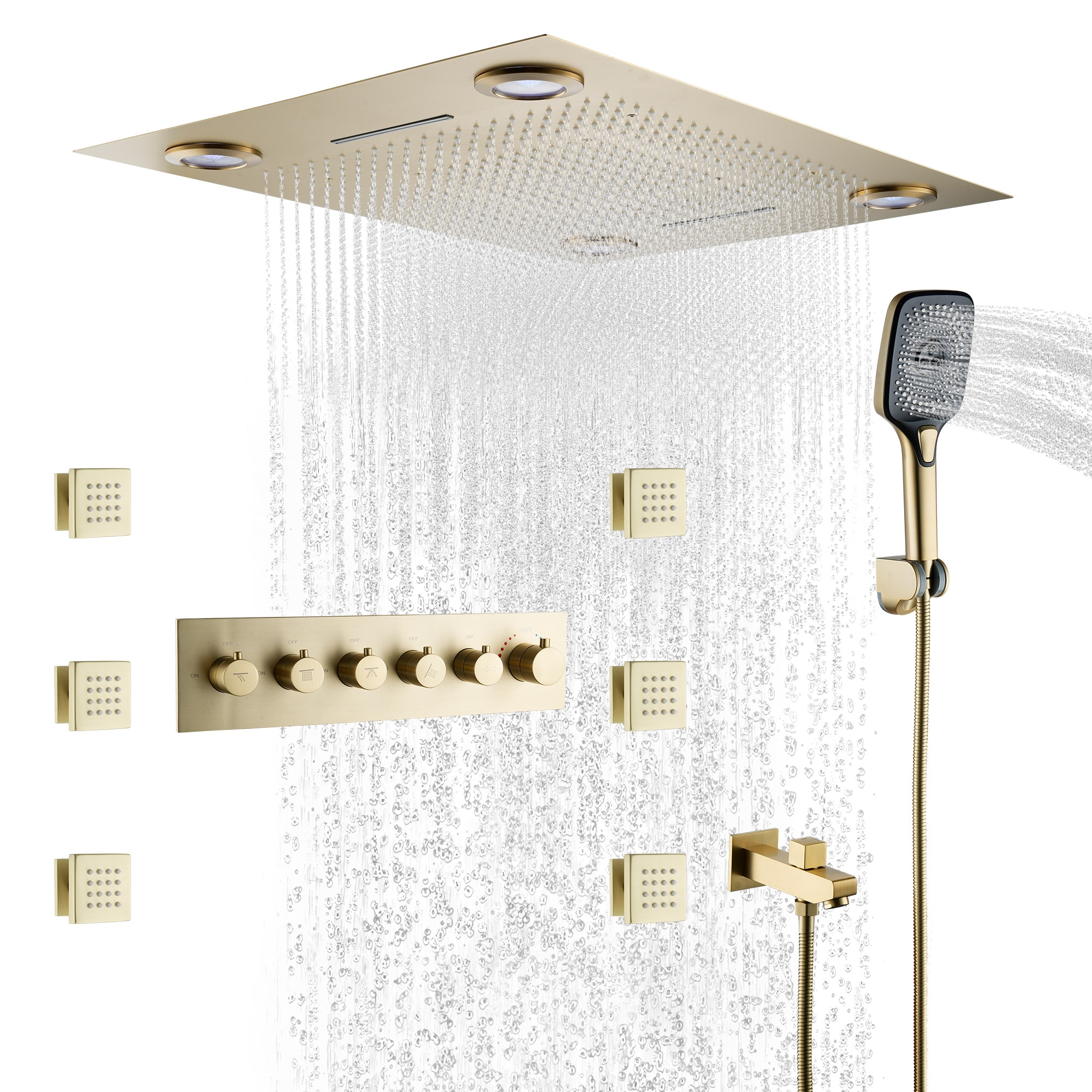 CASAINC CA-A4385-BG Showerhead-Bar-Panels - View #3