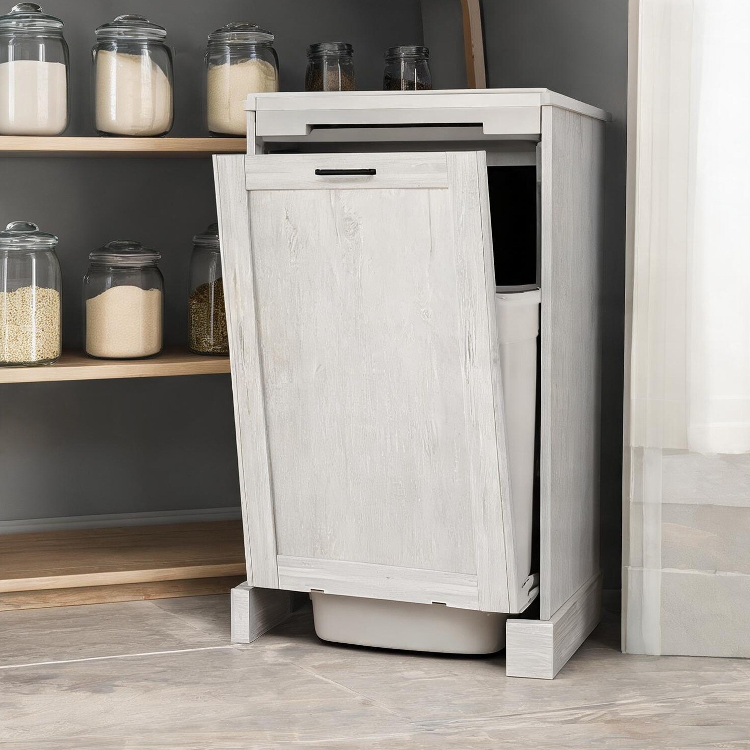 SunJet Cabinet with Gray pairing Kitchen with 39.4 x 17.7 x 31.5 and Storage