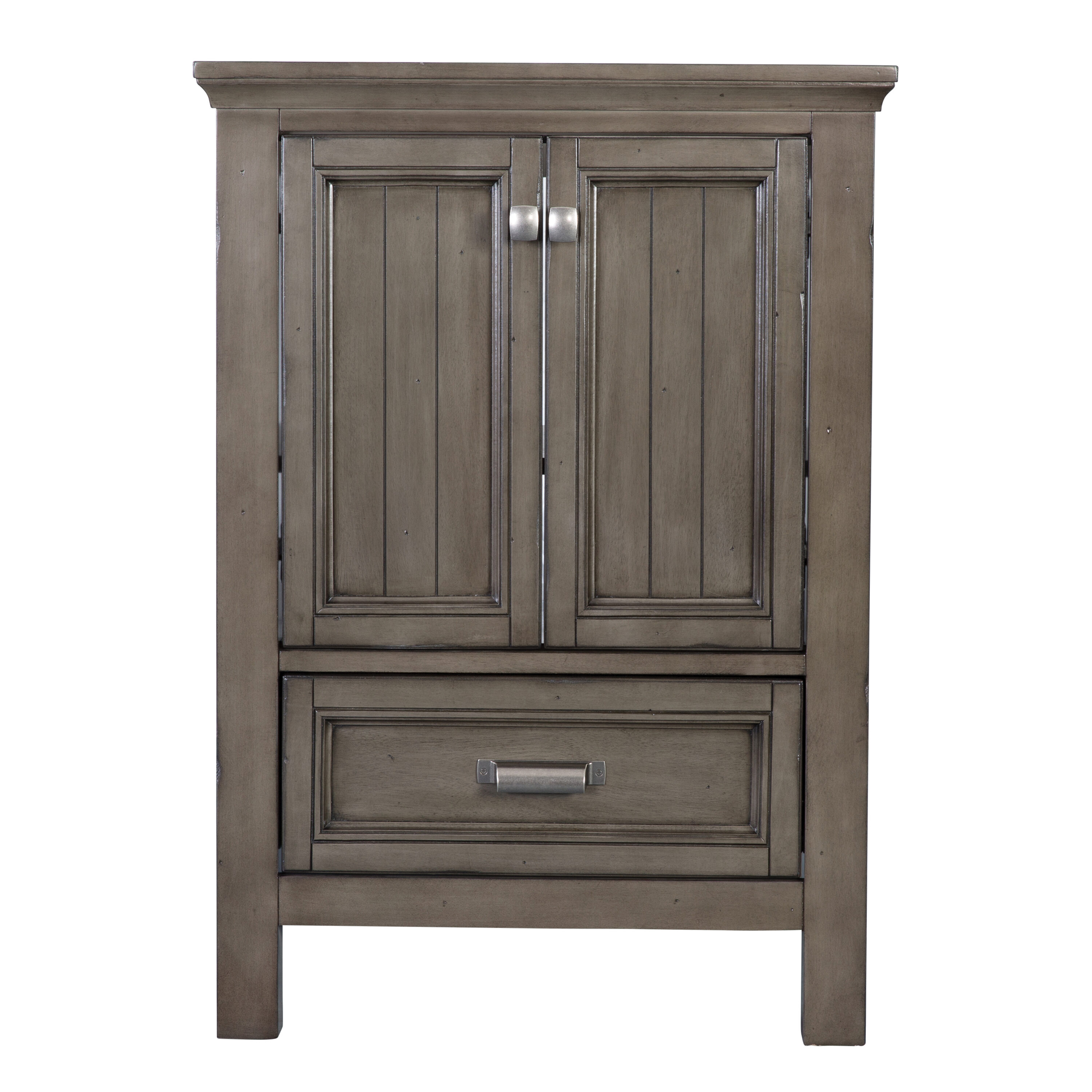 CRAFT + MAIN BAGV2422D 24-in Distressed Grey Bathroom Vanity Base Cabinet without Top