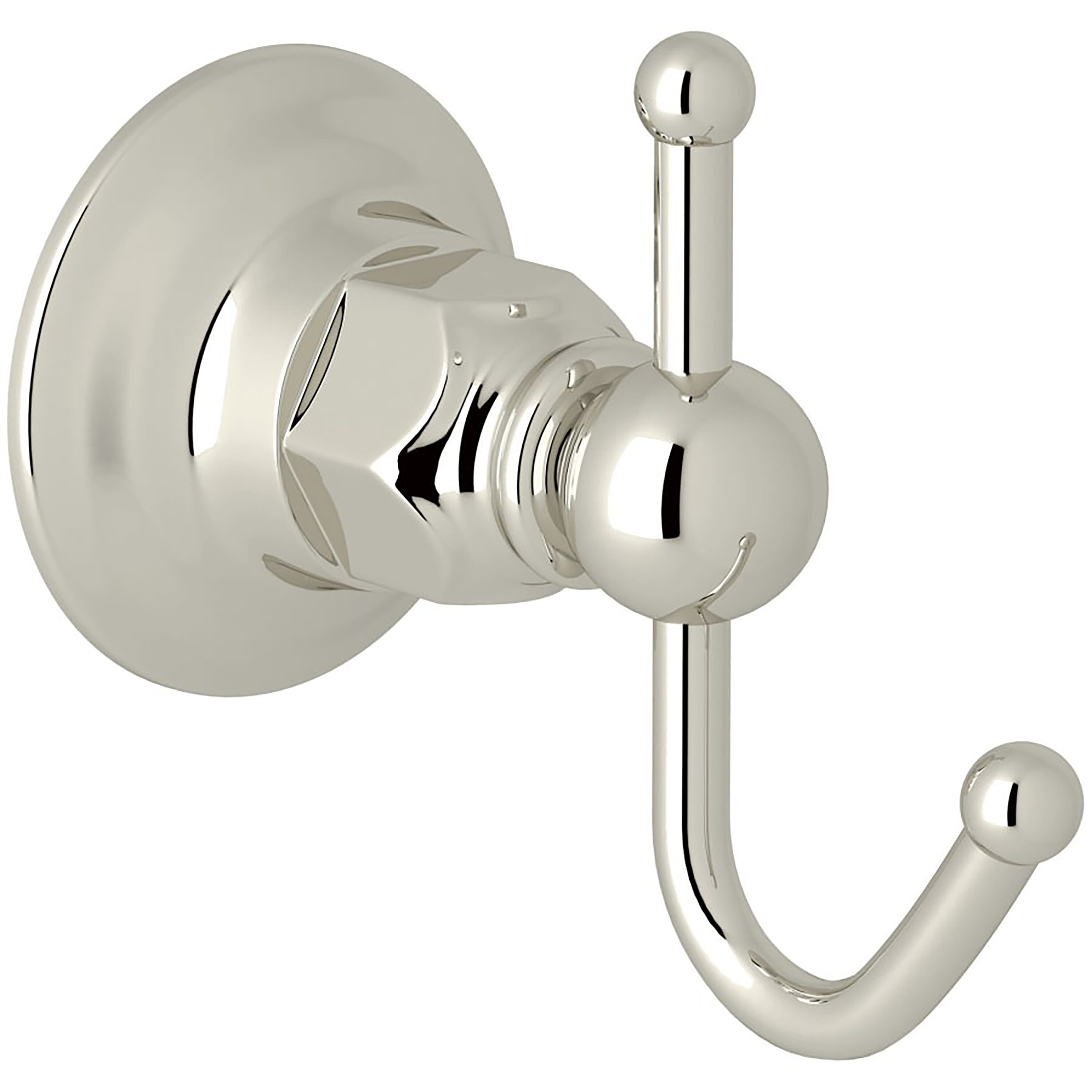 Rohl ROT7PN Polished Nickel Single -Hook Wall mount Towel Hook