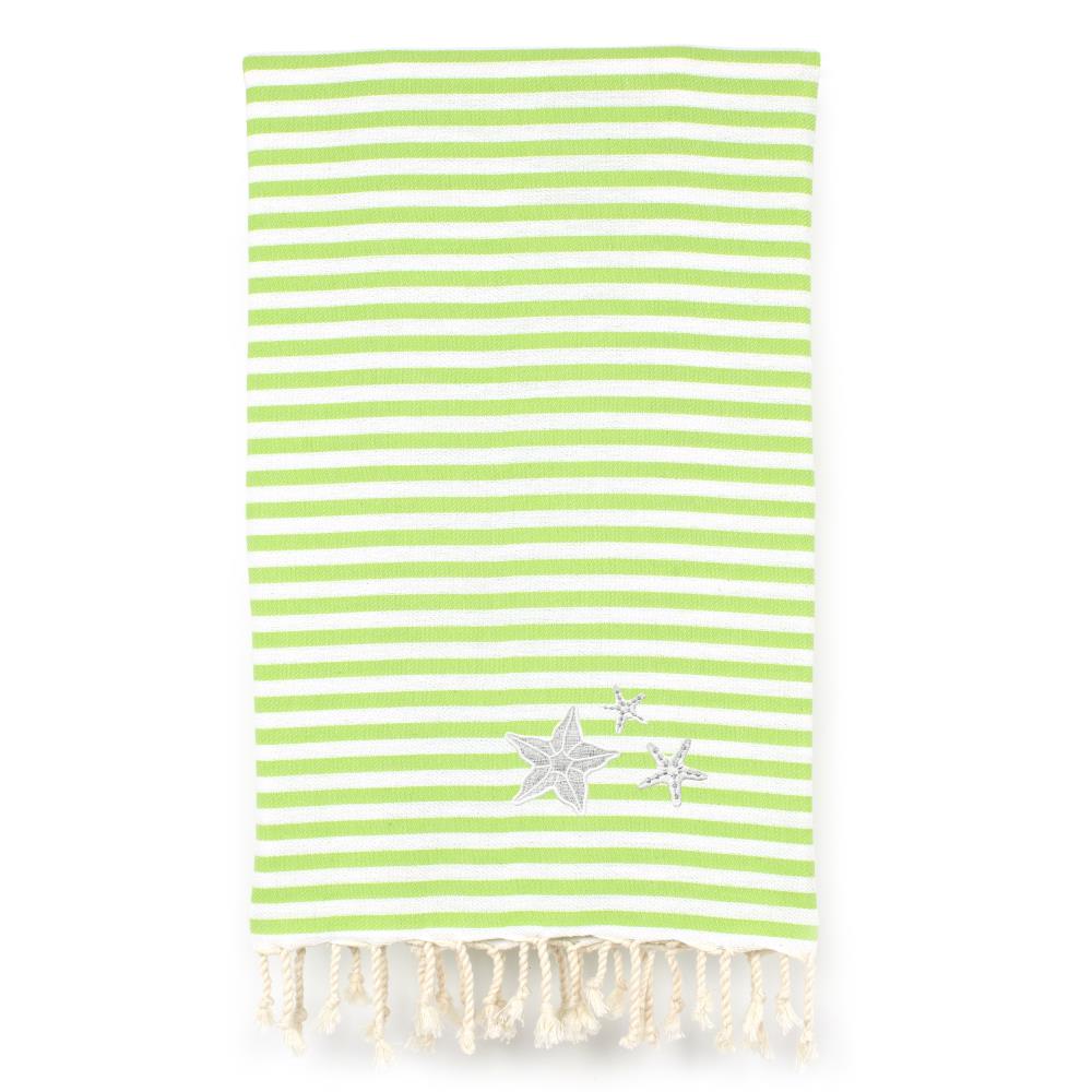 Set Of 2 Monogrammed Bath Towels Cream/k - Linum Home Textiles