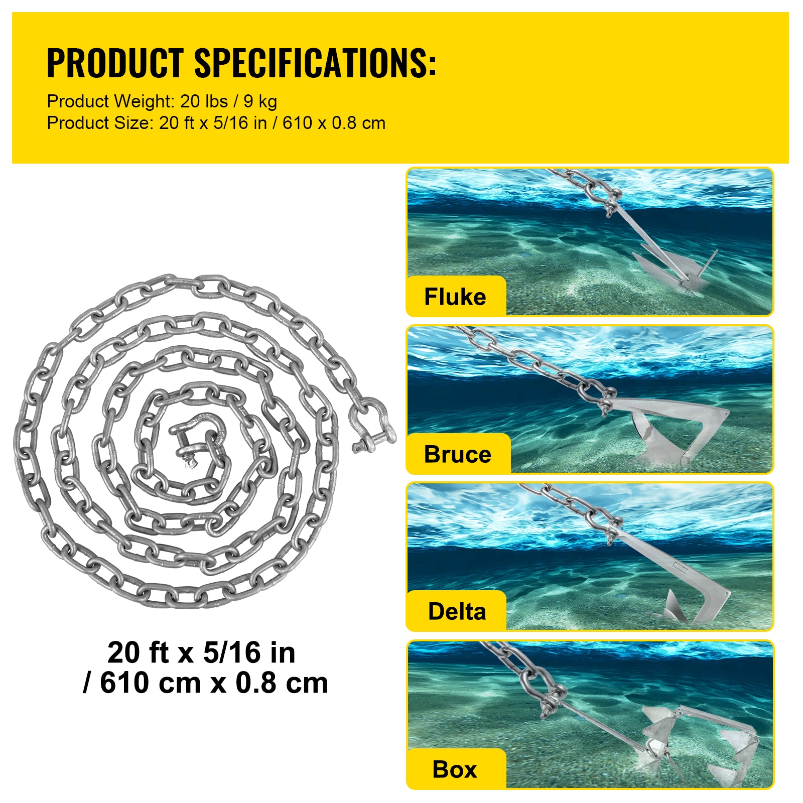 VEVOR MLDXML20FT516AGS0V0 Chain-Accessories - View #10