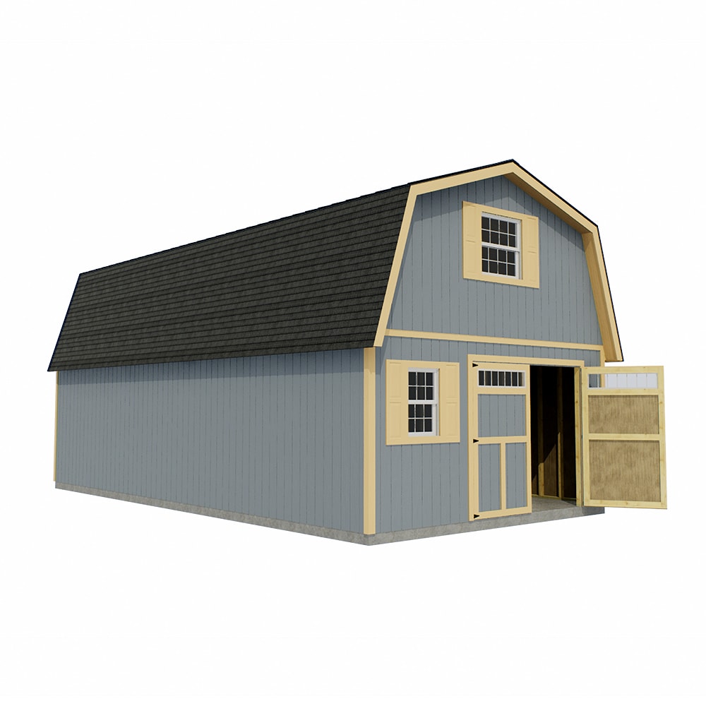 Best Barns VIRGINIA1624 16-ft x 24-ft Wood Single Car Garage Building