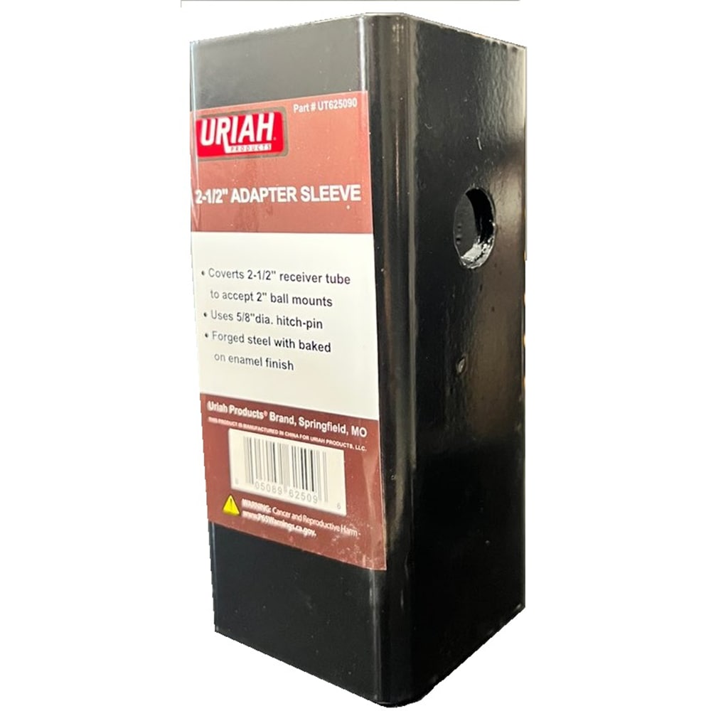 Uriah Products UT625090 Receiver Adapter Adapts 2 1/2in. Sq To 2 in. Sq