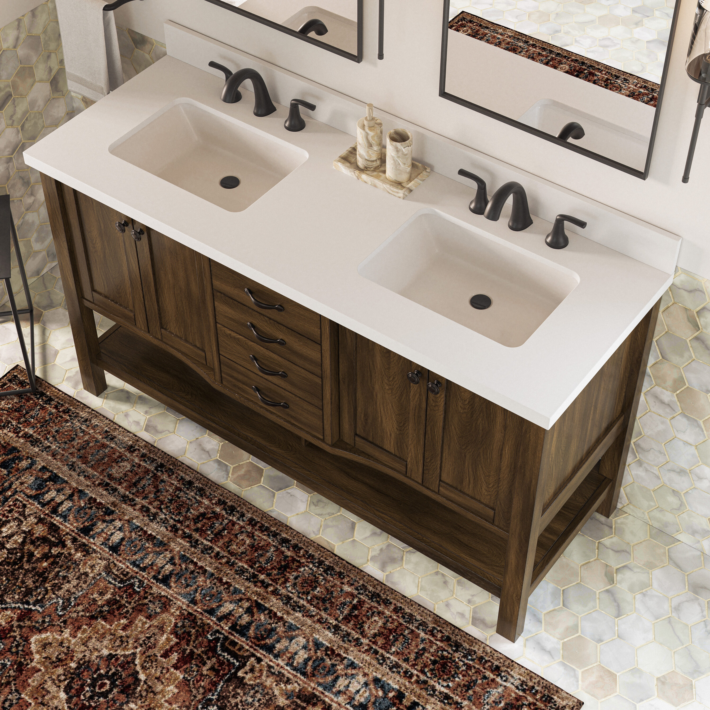 allen + roth WSL60RVE Bath-Vanity-Combo - View #5