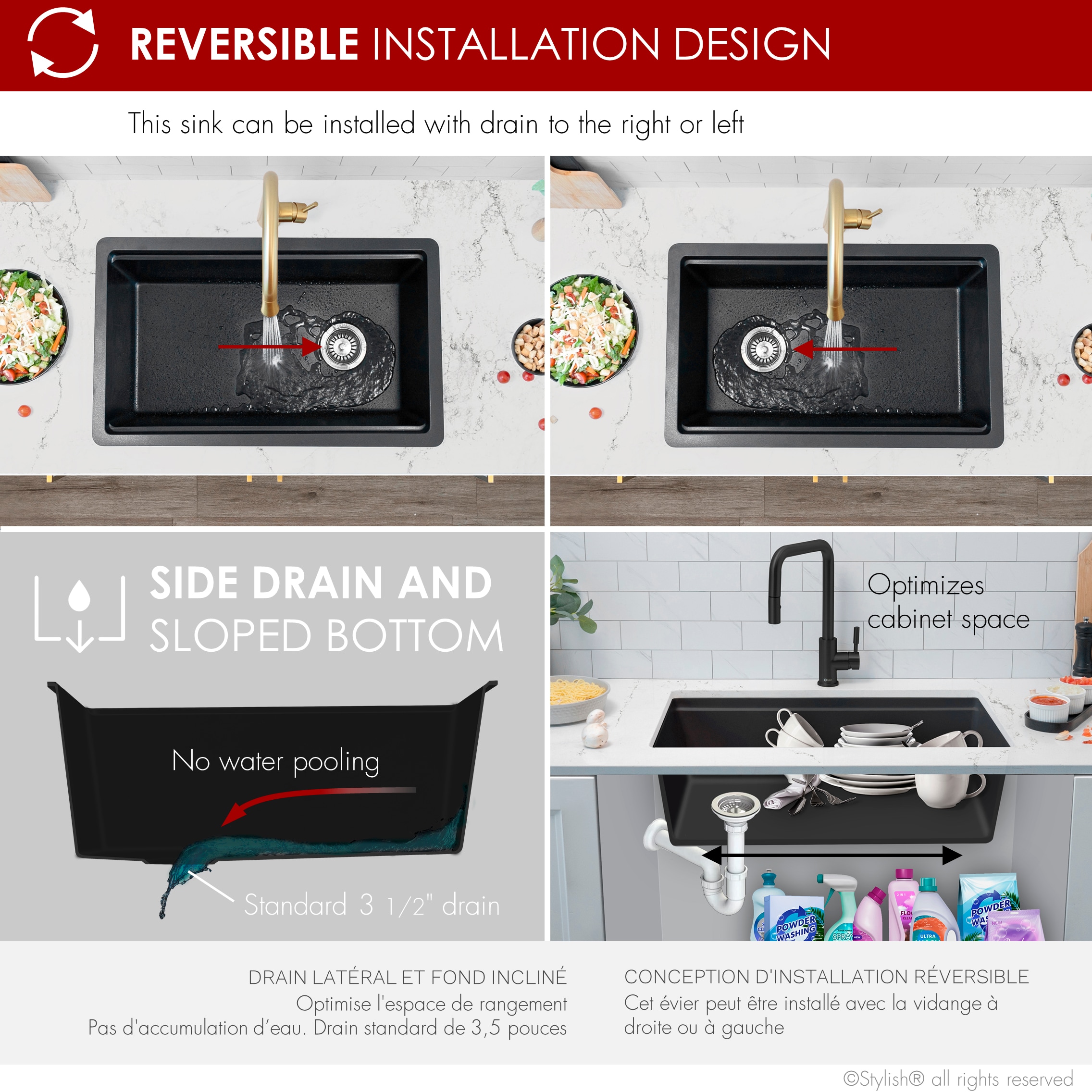 Stylish S-828WN Kitchen-Sinks - View #6