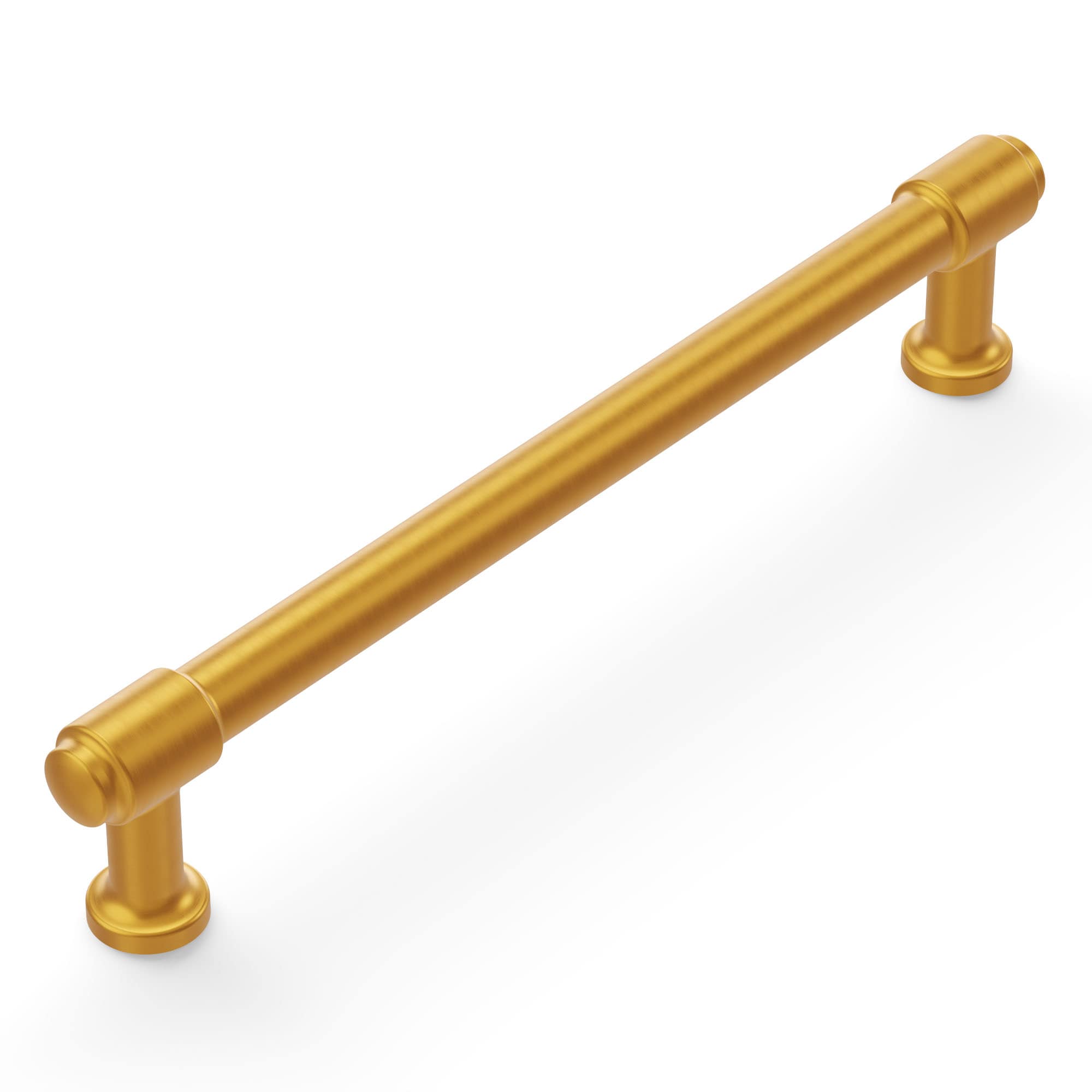 Brushed Golden Brass 6-5/16" Cabinet Pulls with Mounting Hardware