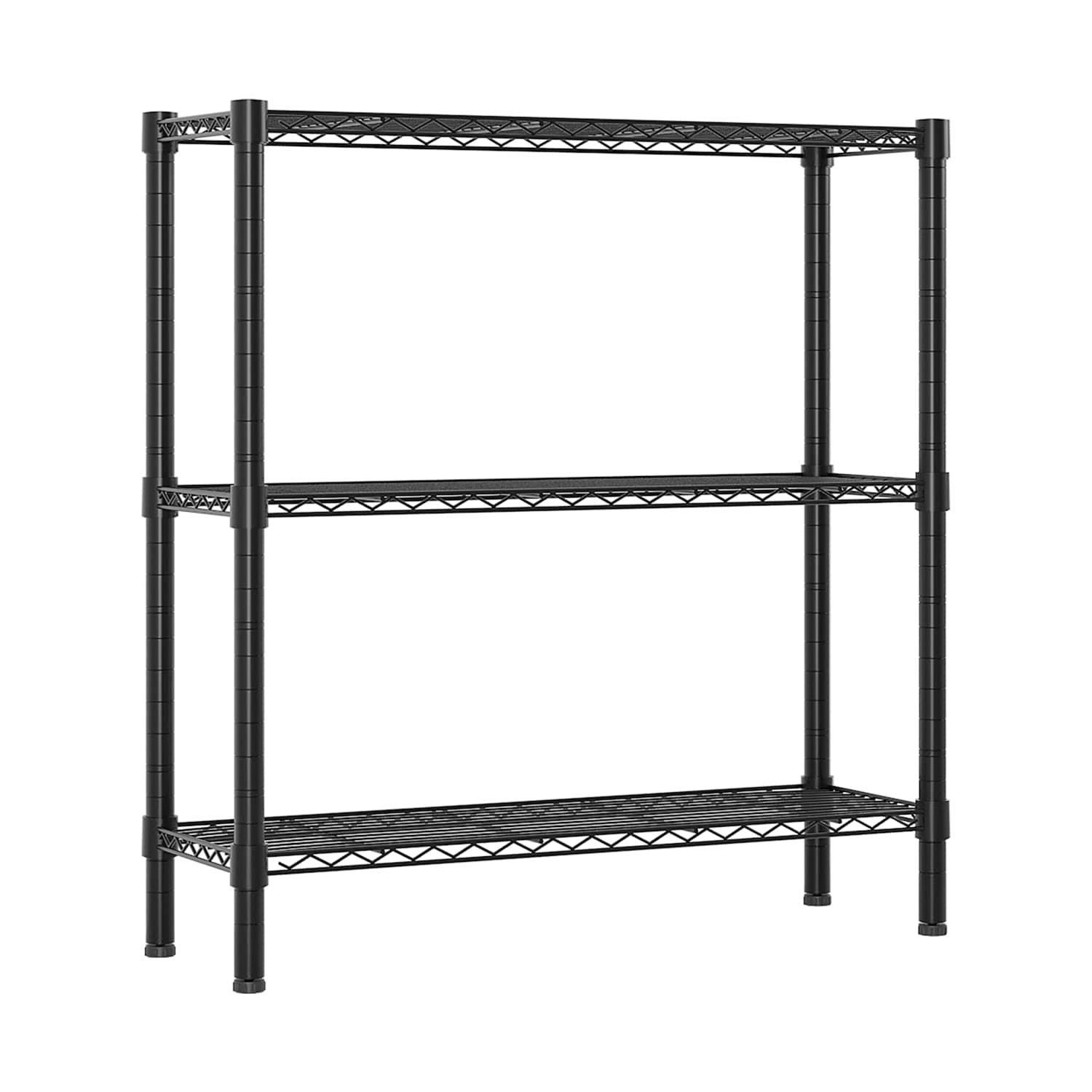 Winado LO1G13002951 3 -Tier Heavy Duty Black Steel Utility shelving unit ( 35.43-in W x 13.78-in D x 31.5-in H )