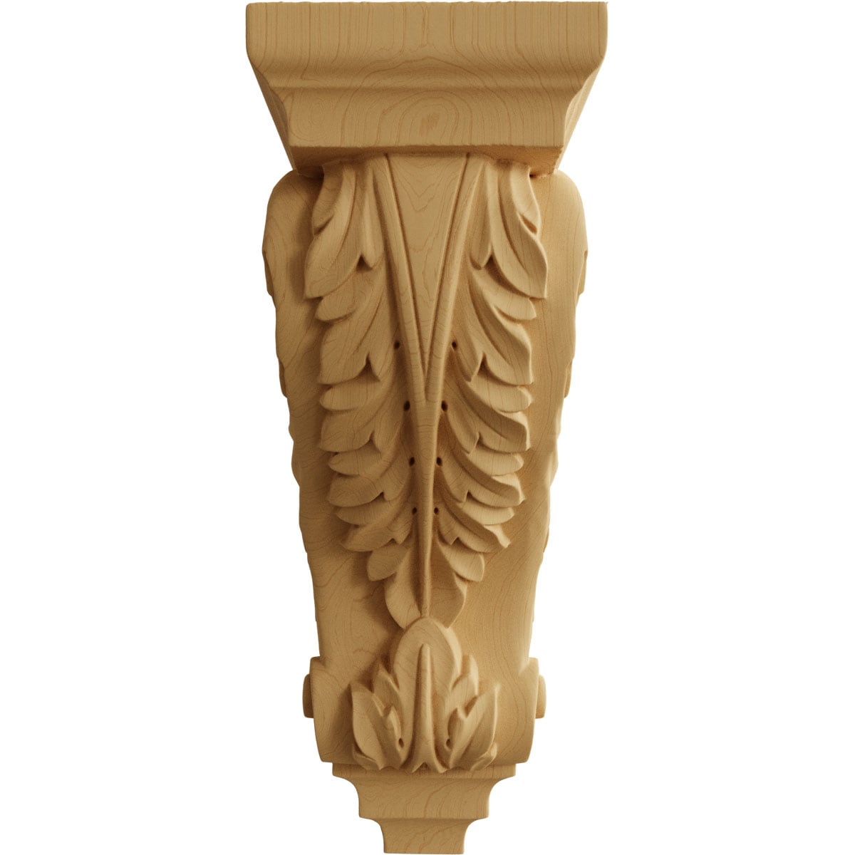Large Acanthus Alder Wood Corbel 5"W x 7"D x 14"H