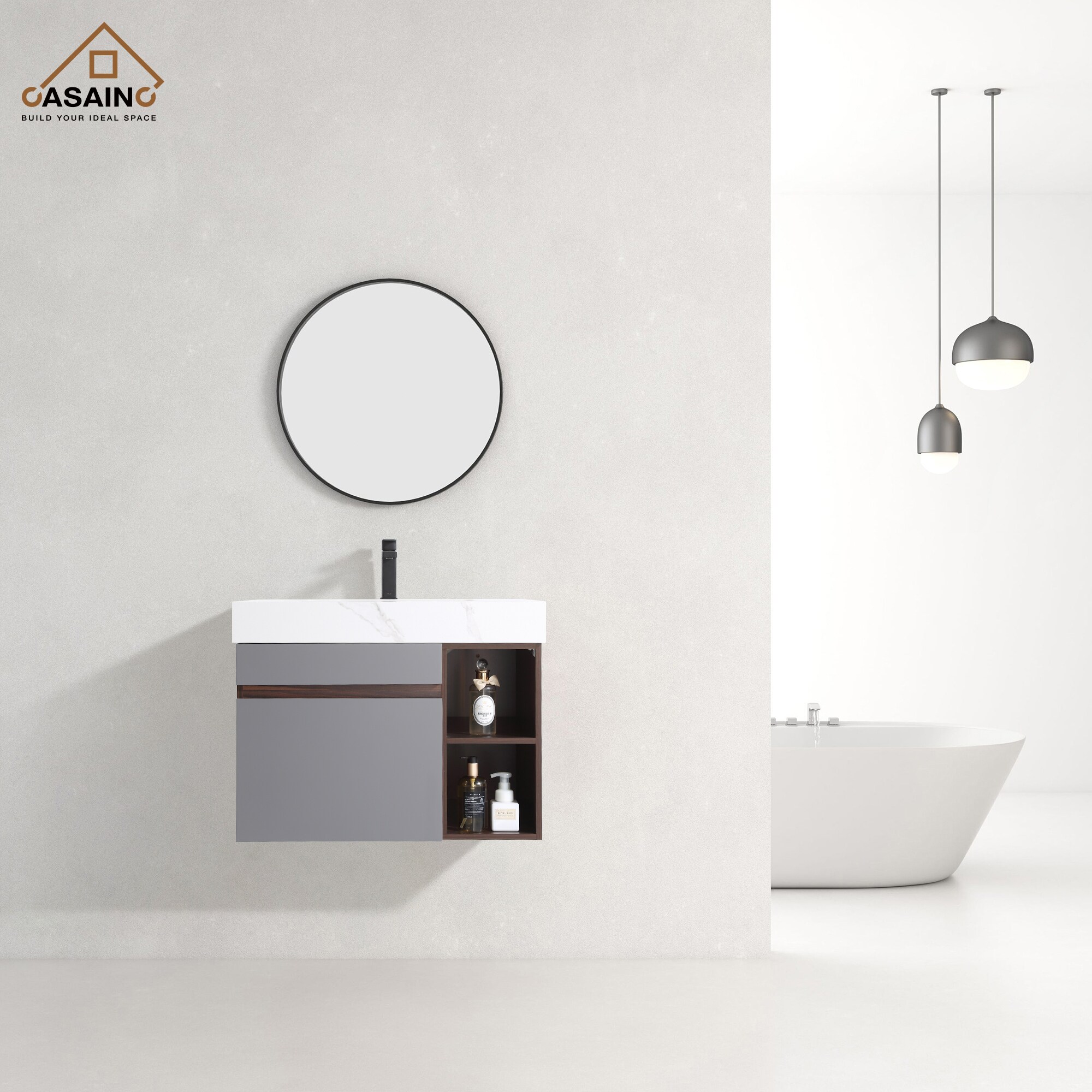 CASAINC MS-20036-CAB-GR Bath-Vanity-Combo - View #2