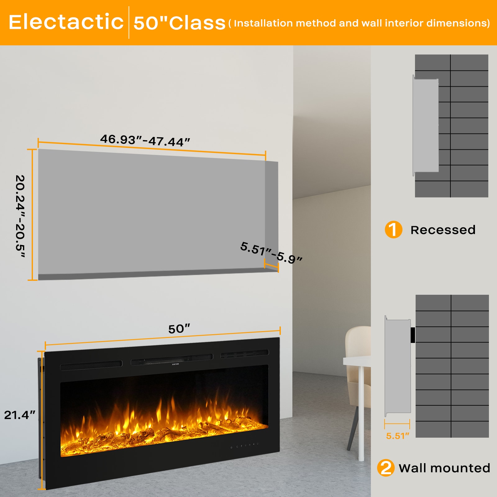Winado 458333430825 Electric-Fireplaces - View #4