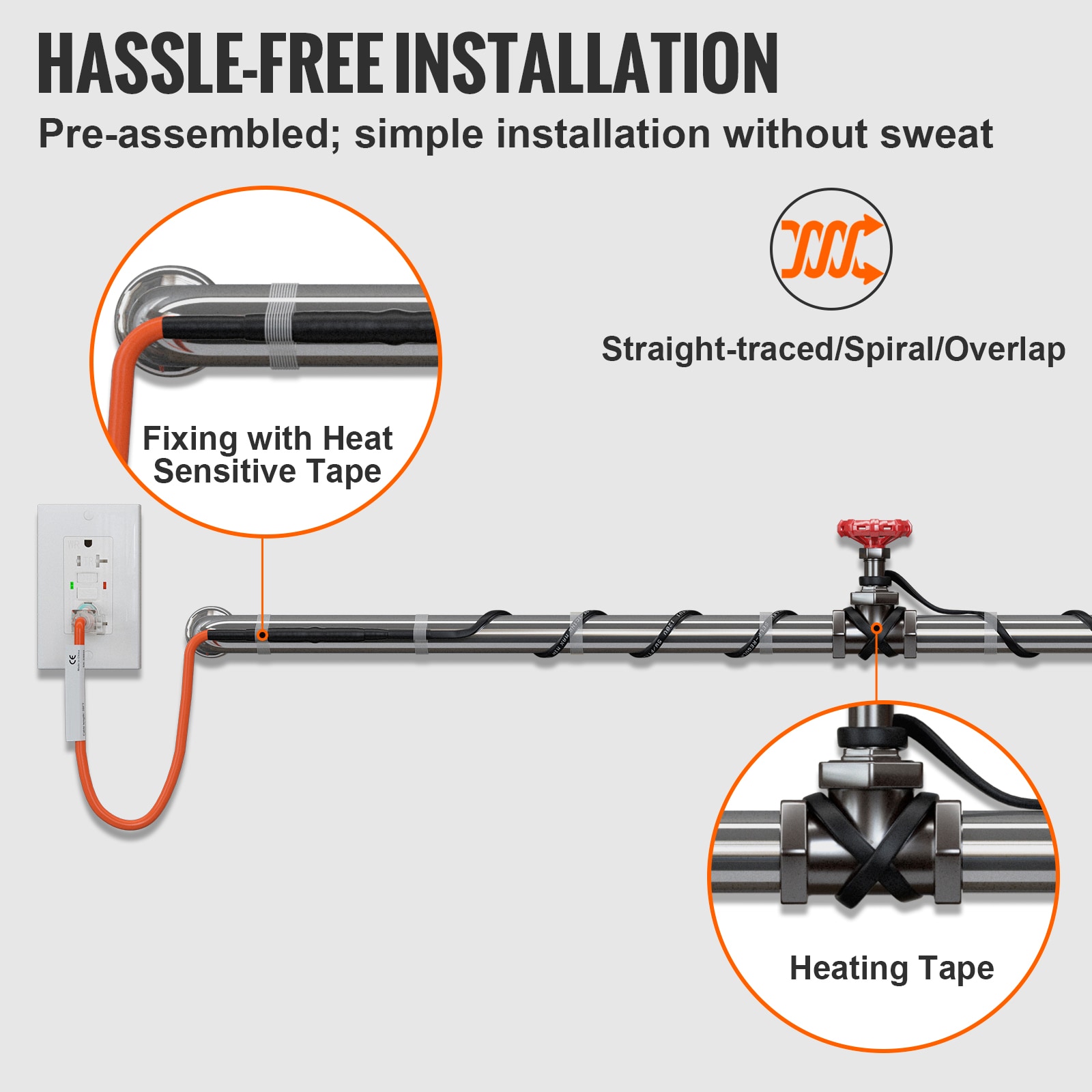 VEVOR SCZDWGDJRDLD01550V1 Tubular-Pipe-Wrap - View #6