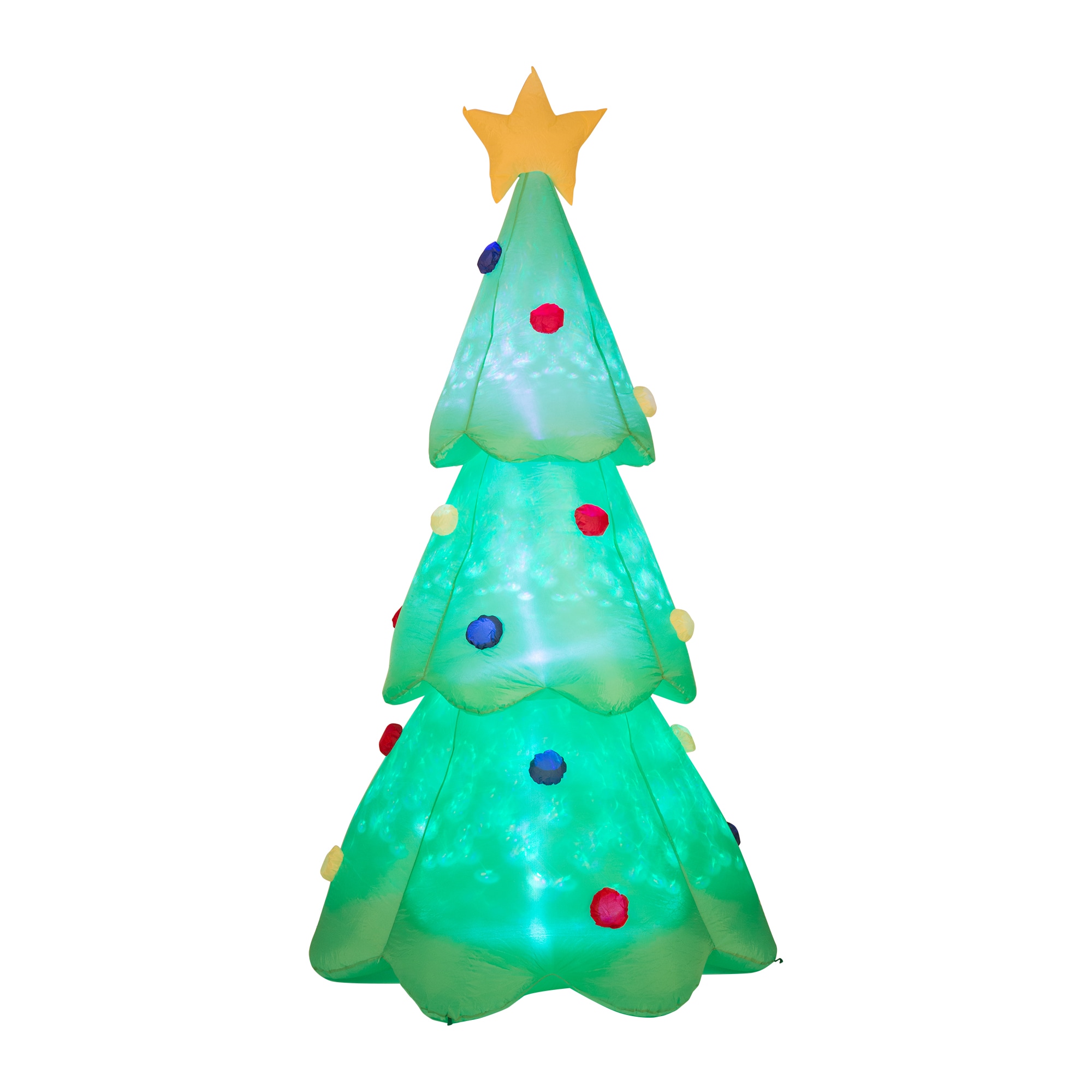 Glitzhome 9-ft Lighted Christmas Tree(s) Christmas Inflatable in ...