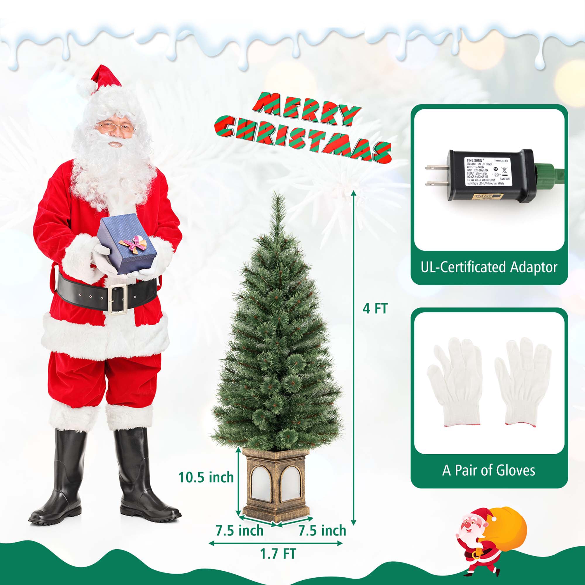 Costway LWS00764 Artificial-Christmas-Trees - View #2
