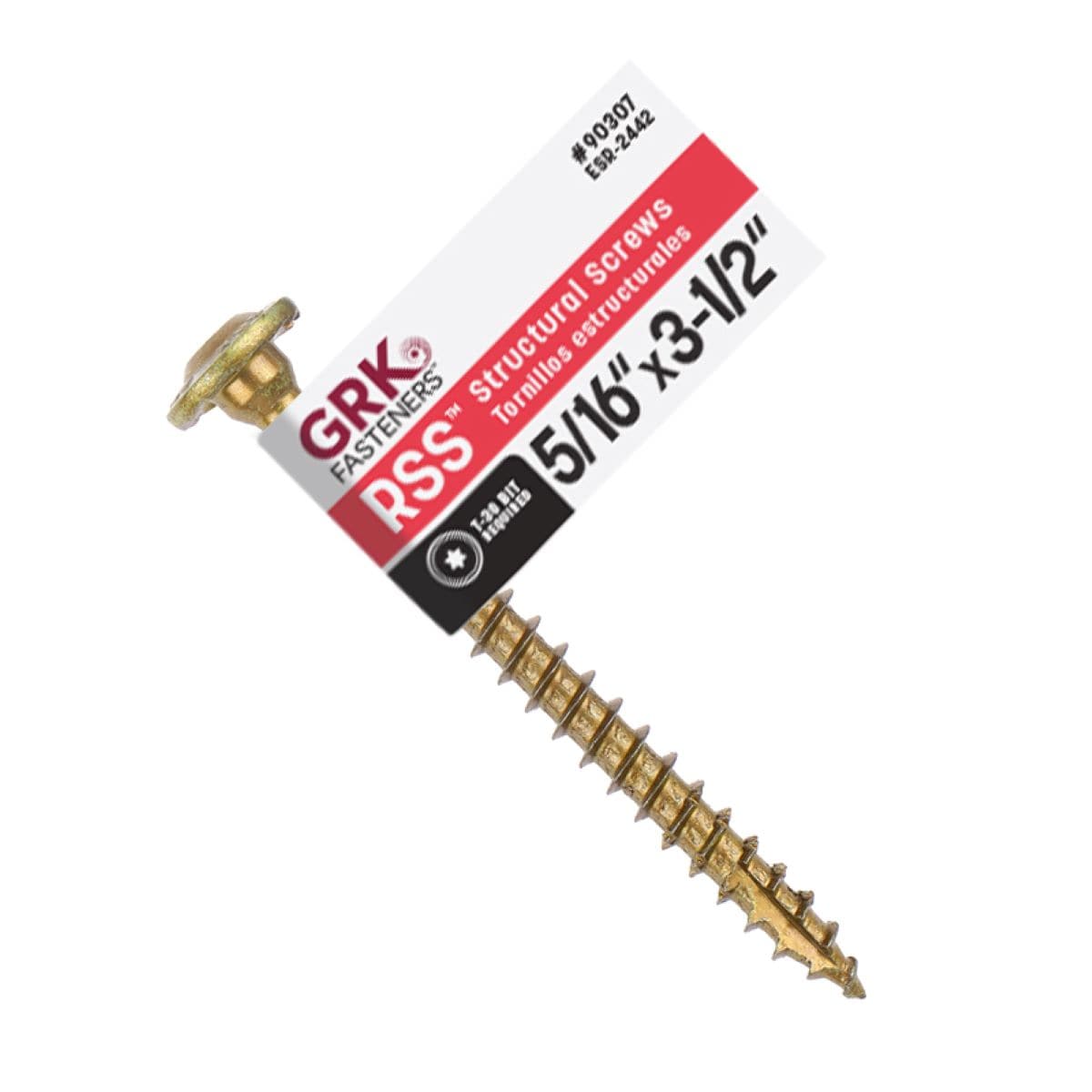 GRK 90307 RSS 5/16-in x 3-1/2-in Polymer Exterior Wood screws (