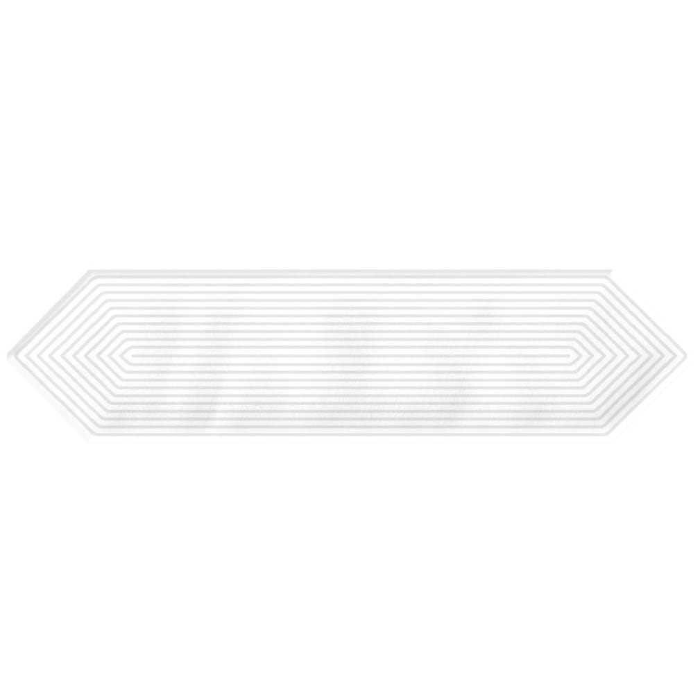 Giorbello G2110-D-SMPL Sample- Decor White 3-in x 12-in Glazed Ceramic Subway Hexagon Floor and Wall Tile