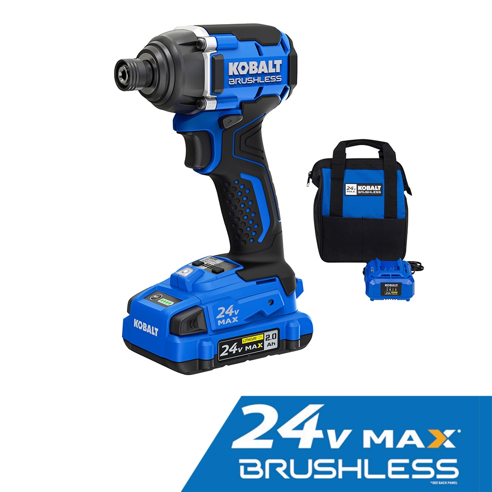 Next-Gen 24-volt Max 1/4-in Brushless Cordless Impact Driver (1-Battery Included, Charger Included and Soft Bag included) | - Kobalt KID 2024A-03