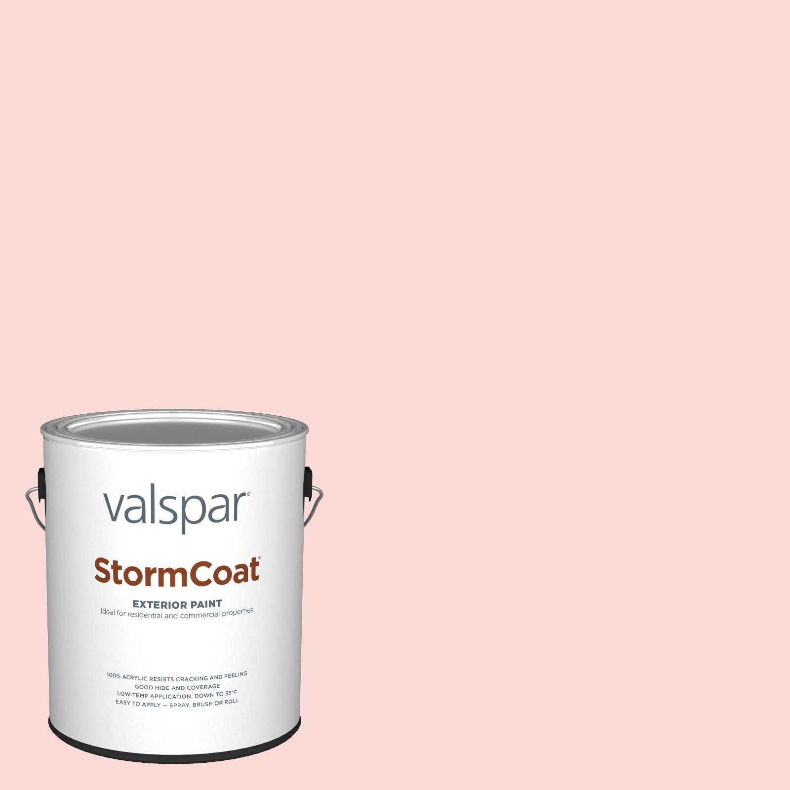 Valspar 1008-2C-145611 Storm Coat Flat Baby Blush 1008-2C Latex Exterior ( 1-gallon )