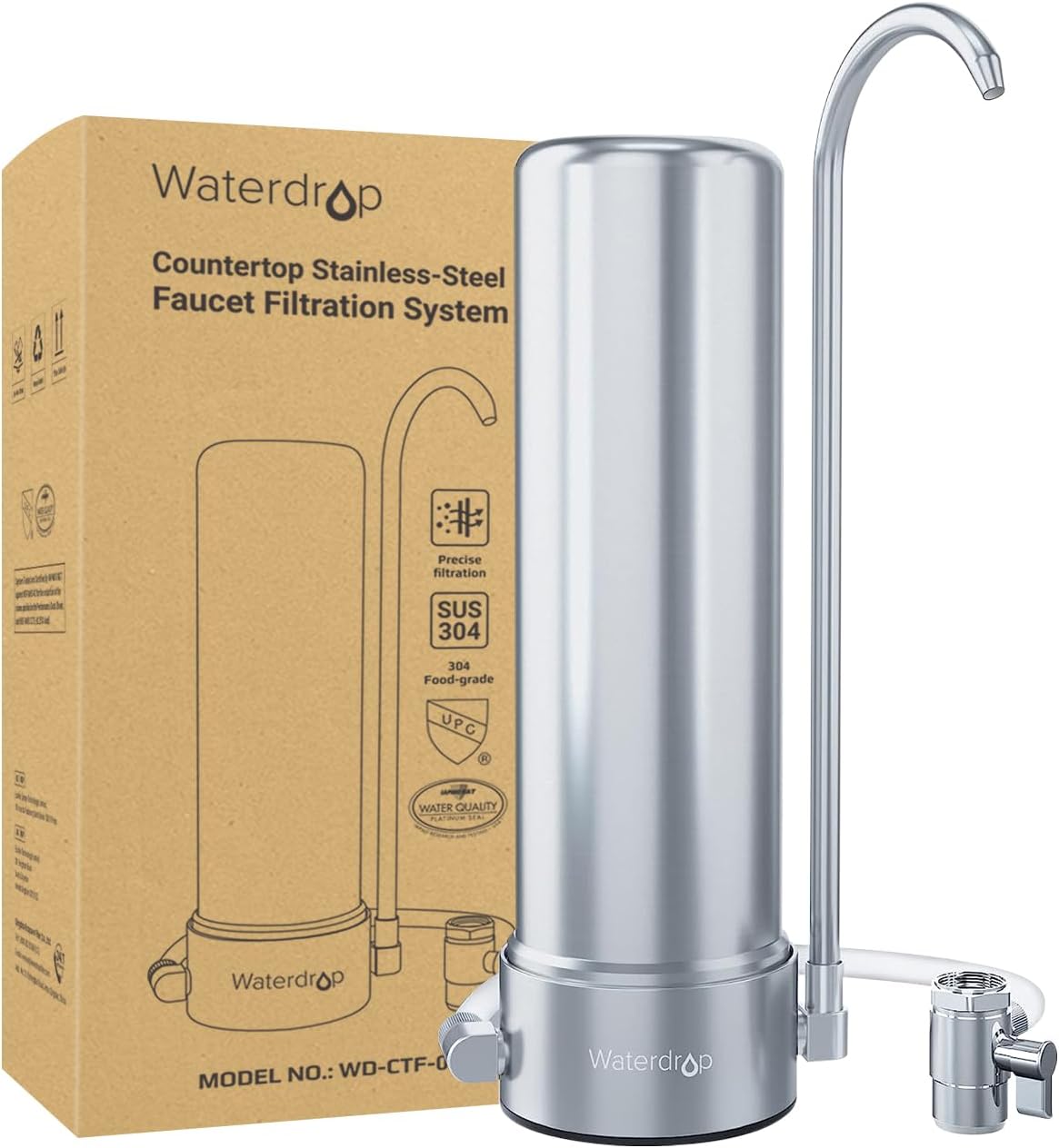 Waterdrop B-WD-CTF-01 Countertop Water Filter Carbon block Silver Counter top filter