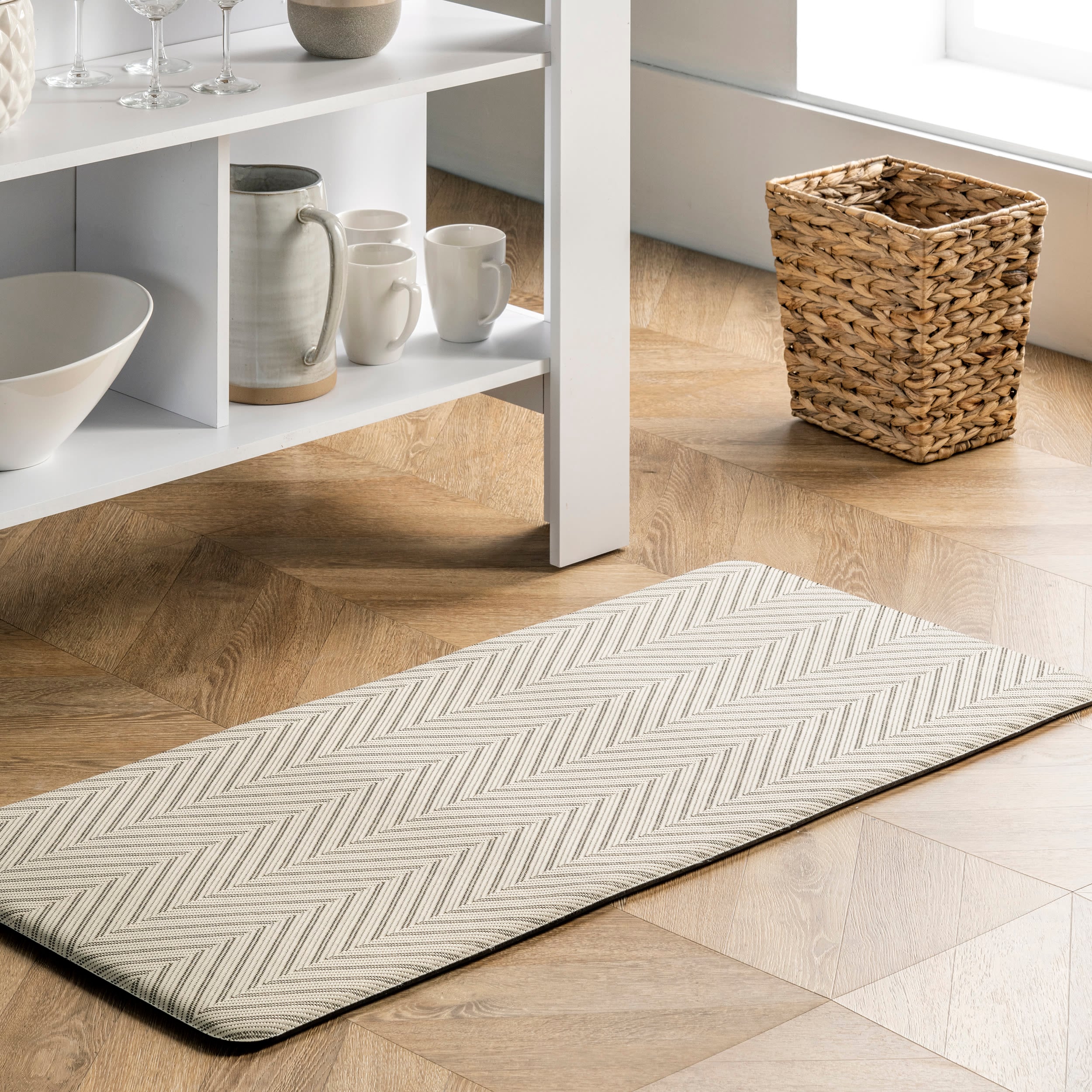 nuLOOM EBWM04A-18030 Beige PVC Rectangular Anti-fatigue mat
