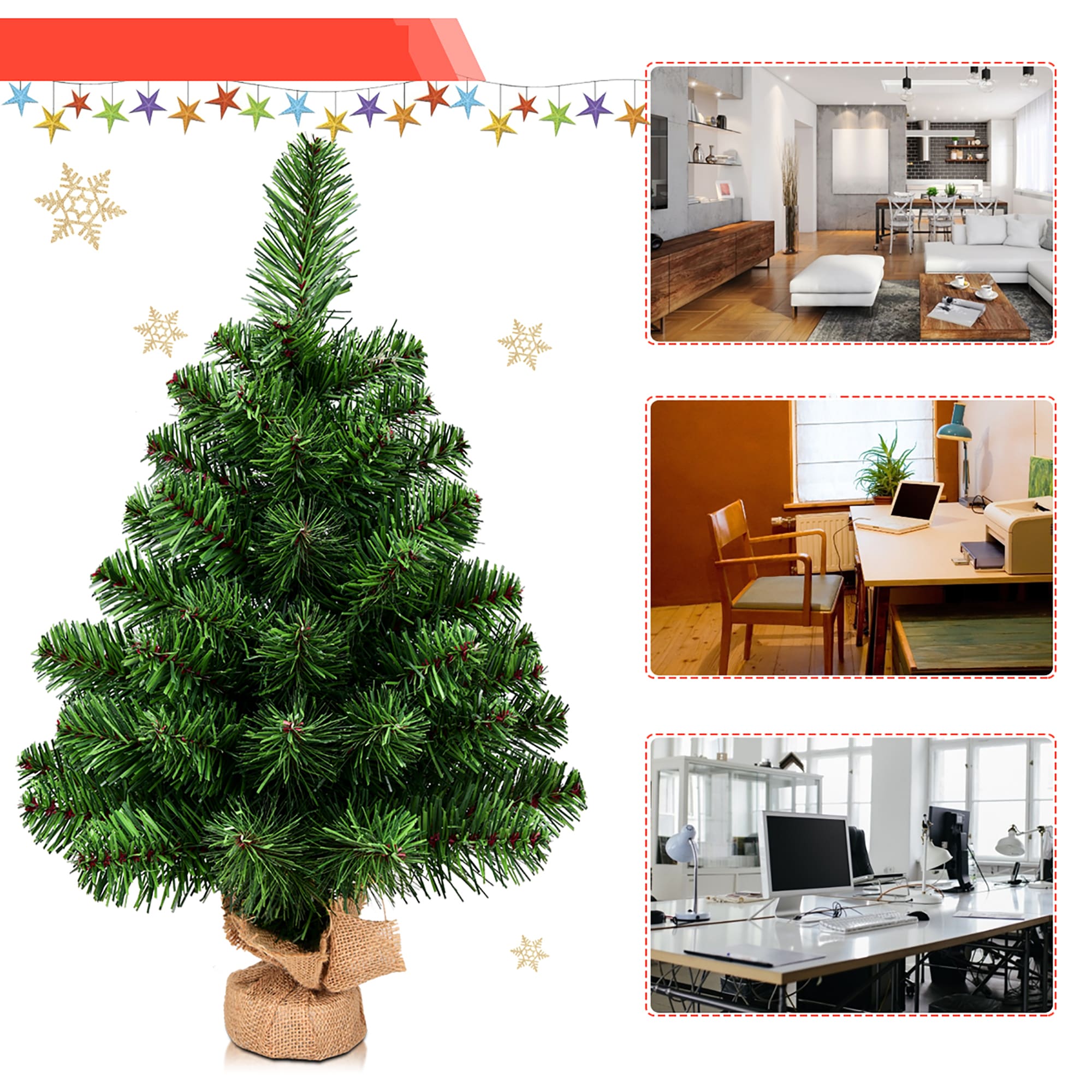 Costway CM20721 Artificial-Christmas-Trees - View #3