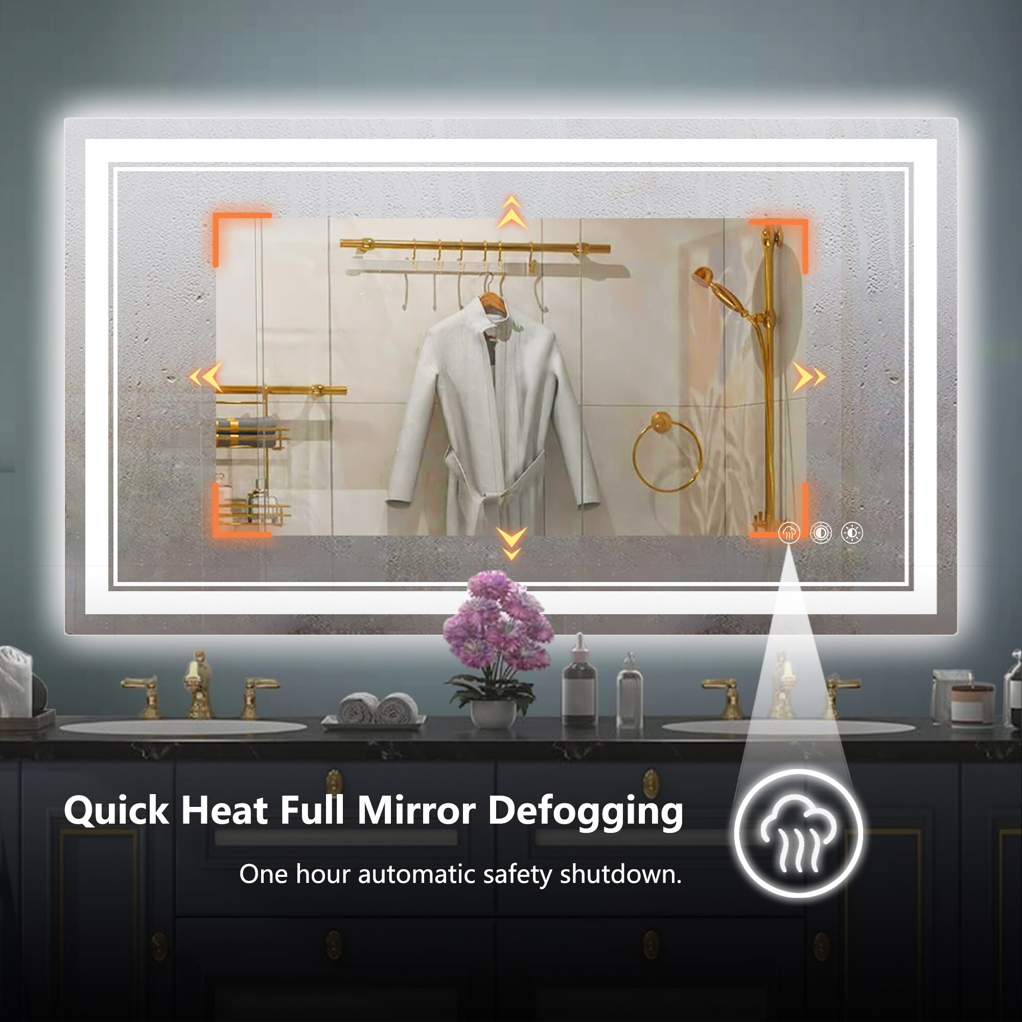 Bybafun YD5100013 Framed-Bath-Mirrors - View #5