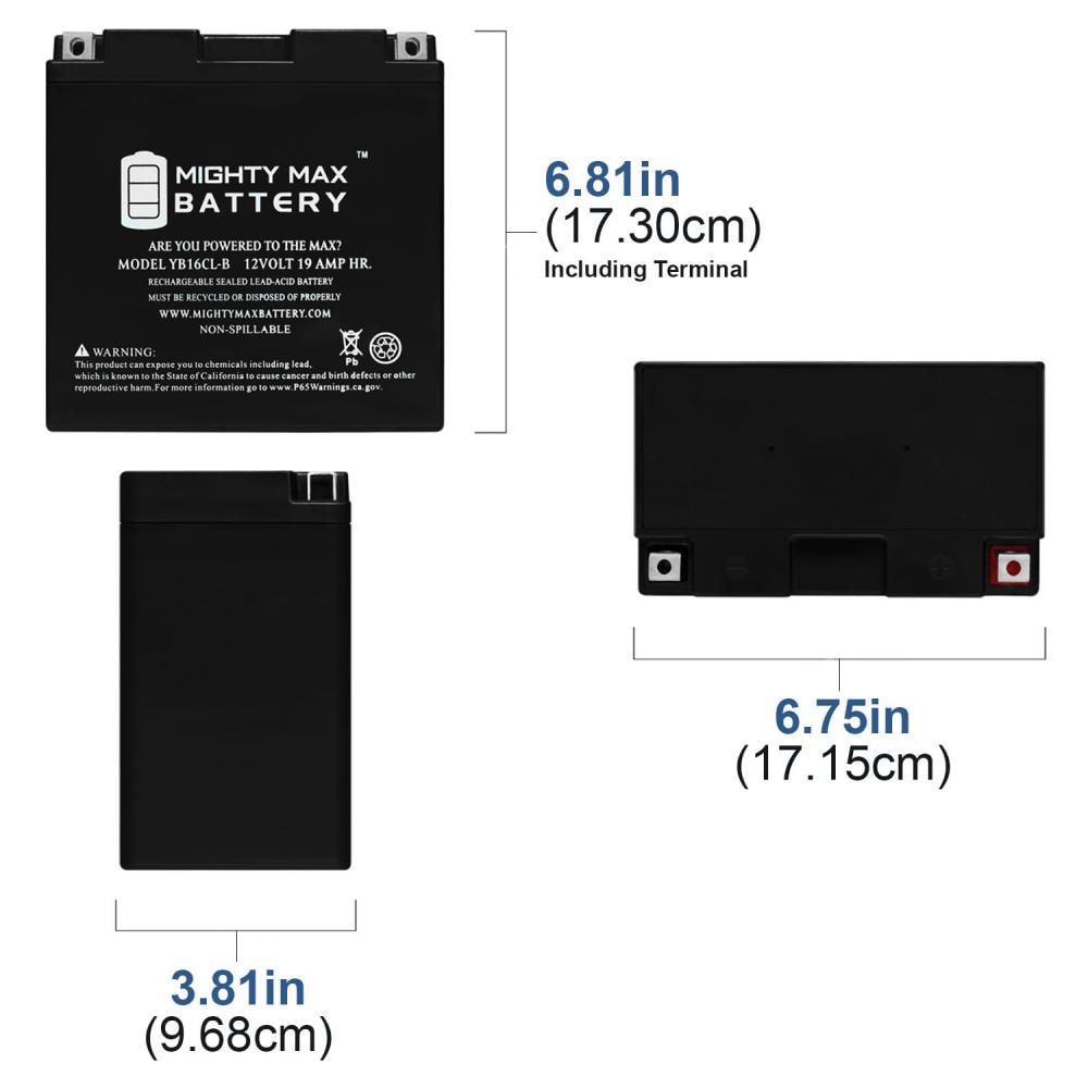 Mighty Max Battery 12-Volt 250 Amps CCA Motorcycle Battery At Lowes.com