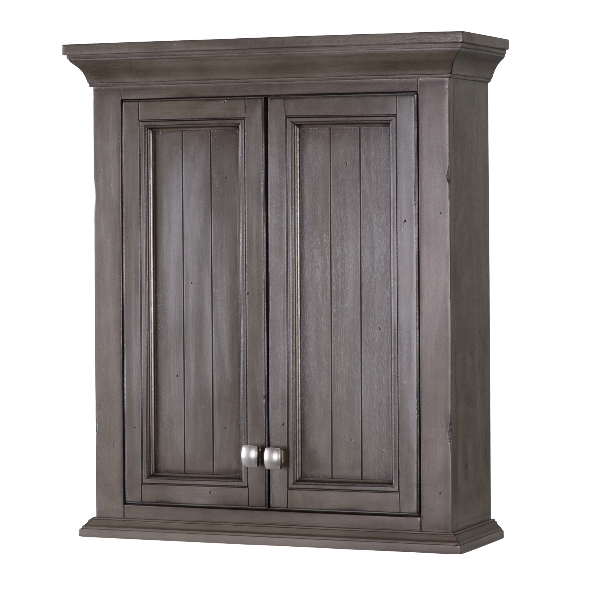 CRAFT + MAIN 24-in x 28-in x 8-in Harbor Blue Soft Close Bathroom Wall Cabinet