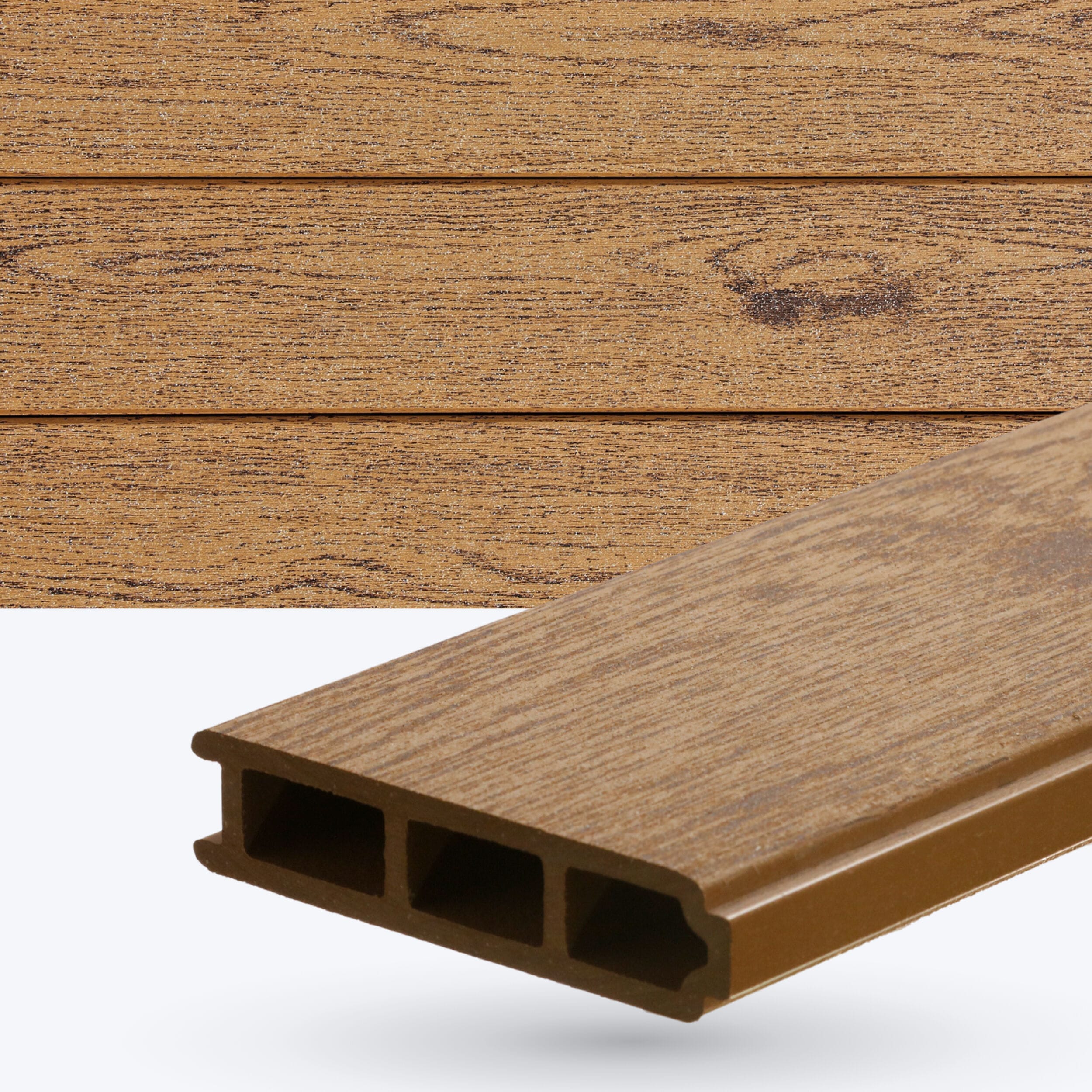 DuxxBak DX-IDHD-144CC-TG I.Dekk HD 1-in x 6-in x 12-ft Copper Canyon Tongue and groove Composite Deck board