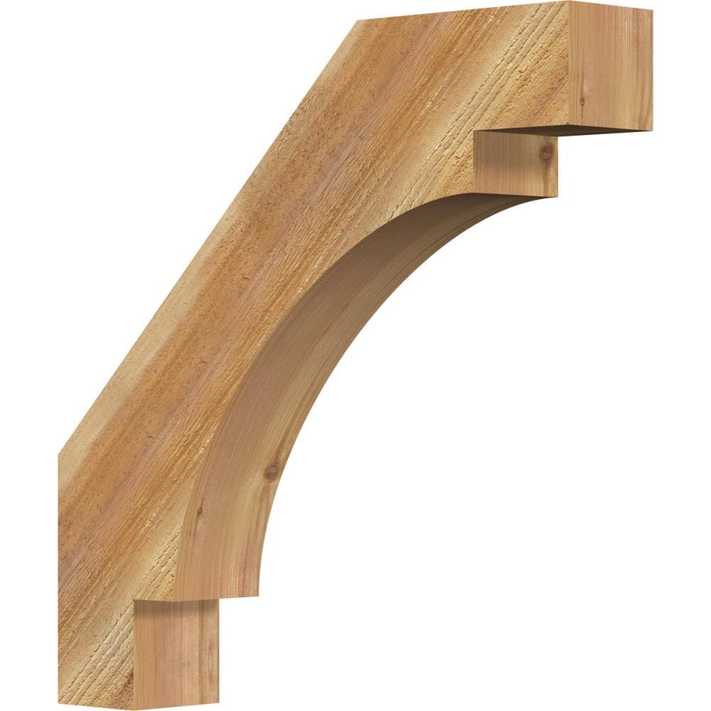 Ekena Millwork BRC04X22X22MRC00RWR 4-in x 22-in x 22-in Western Red Cedar Unfinished Wood Merced Rough Sawn Knee Brace