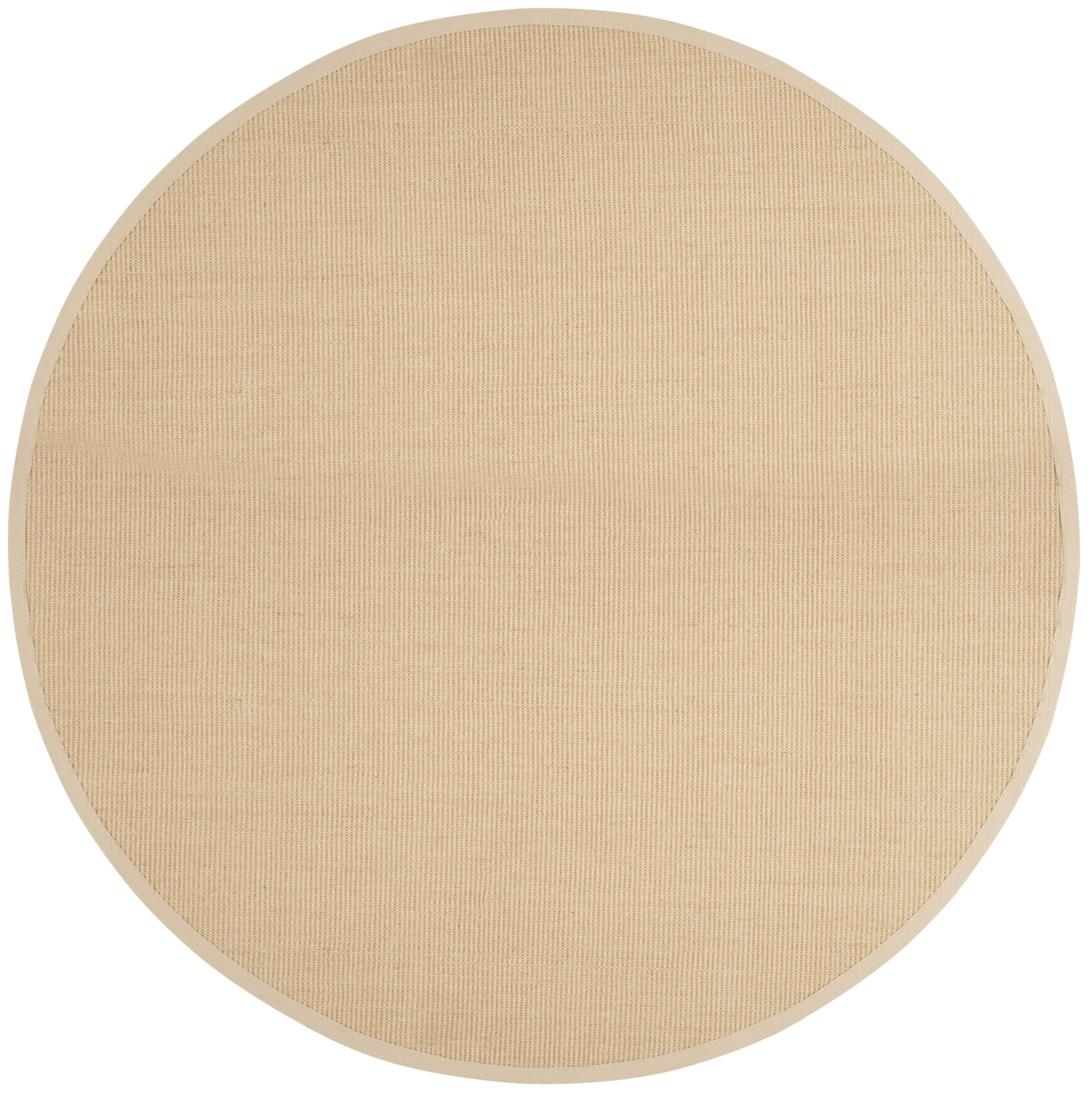 Safavieh NF131K-6R Natural Fiber Tobias 6 x 6 (ft) Loomed Sisal Natural/Ivory Round Indoor Solid Farmhouse/Cottage Area rug