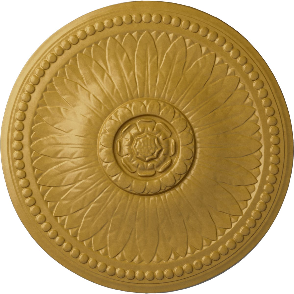 Ekena Millwork CM19BIIGS Bailey 18.125-in W x 18.125-in L Painted Iridescent Gold Polyurethane Whole Ceiling Medallion