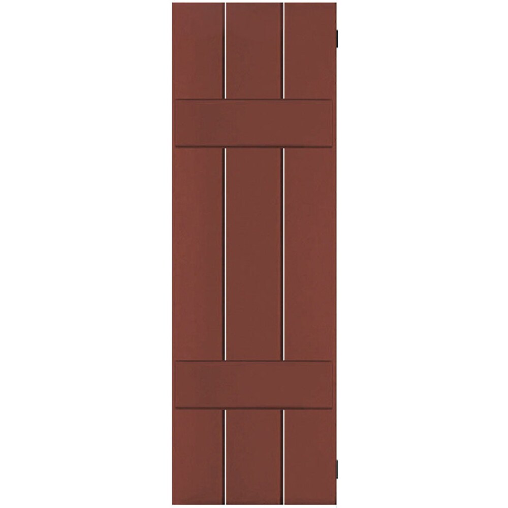 Ekena Millwork RWB12X034RWP 12-in W x 34-in H Country Redwood Board and batten Wood Exterior Shutters ( 2 -Pack )