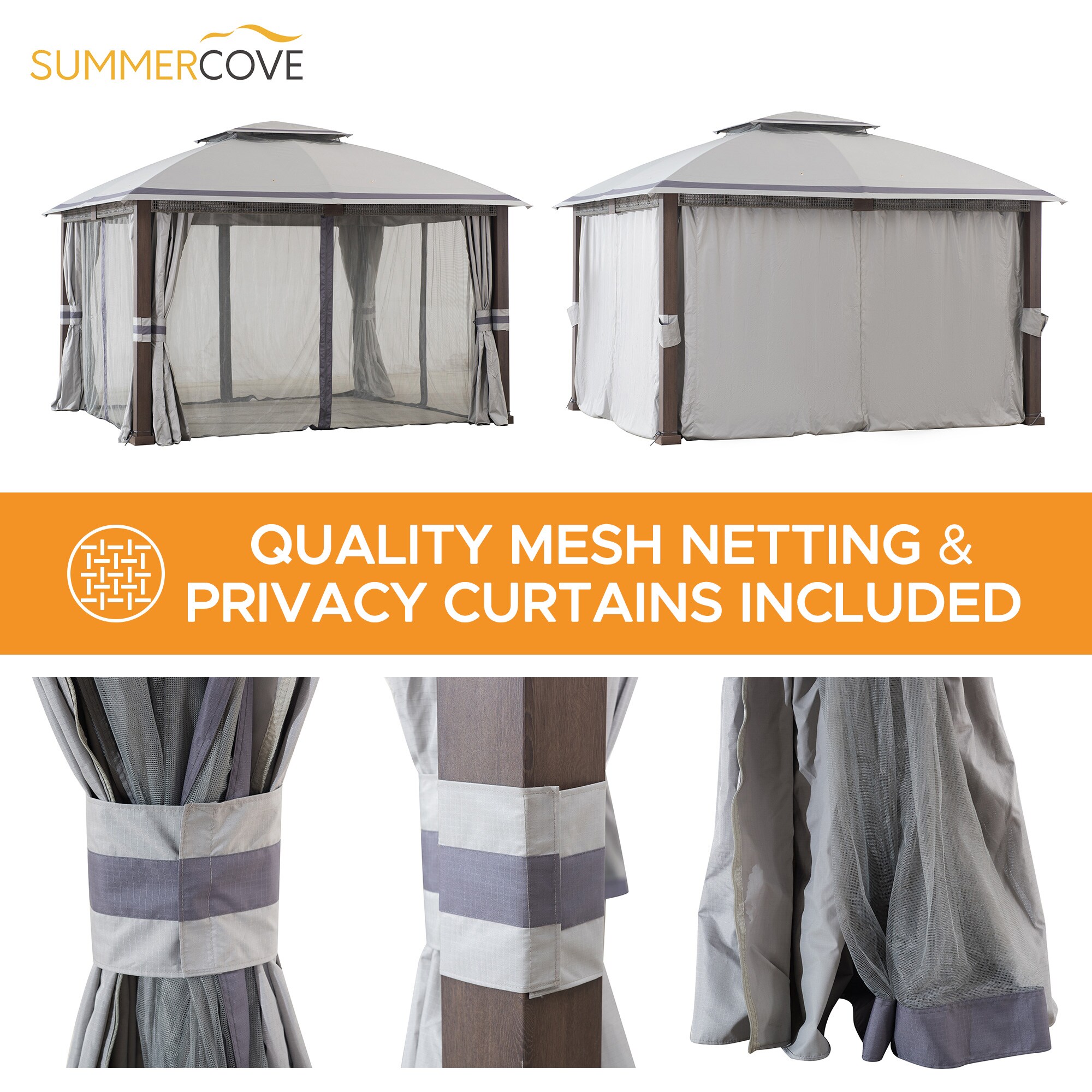 Sunjoy A101013005 Wood-Resin-Gazebos - View #9