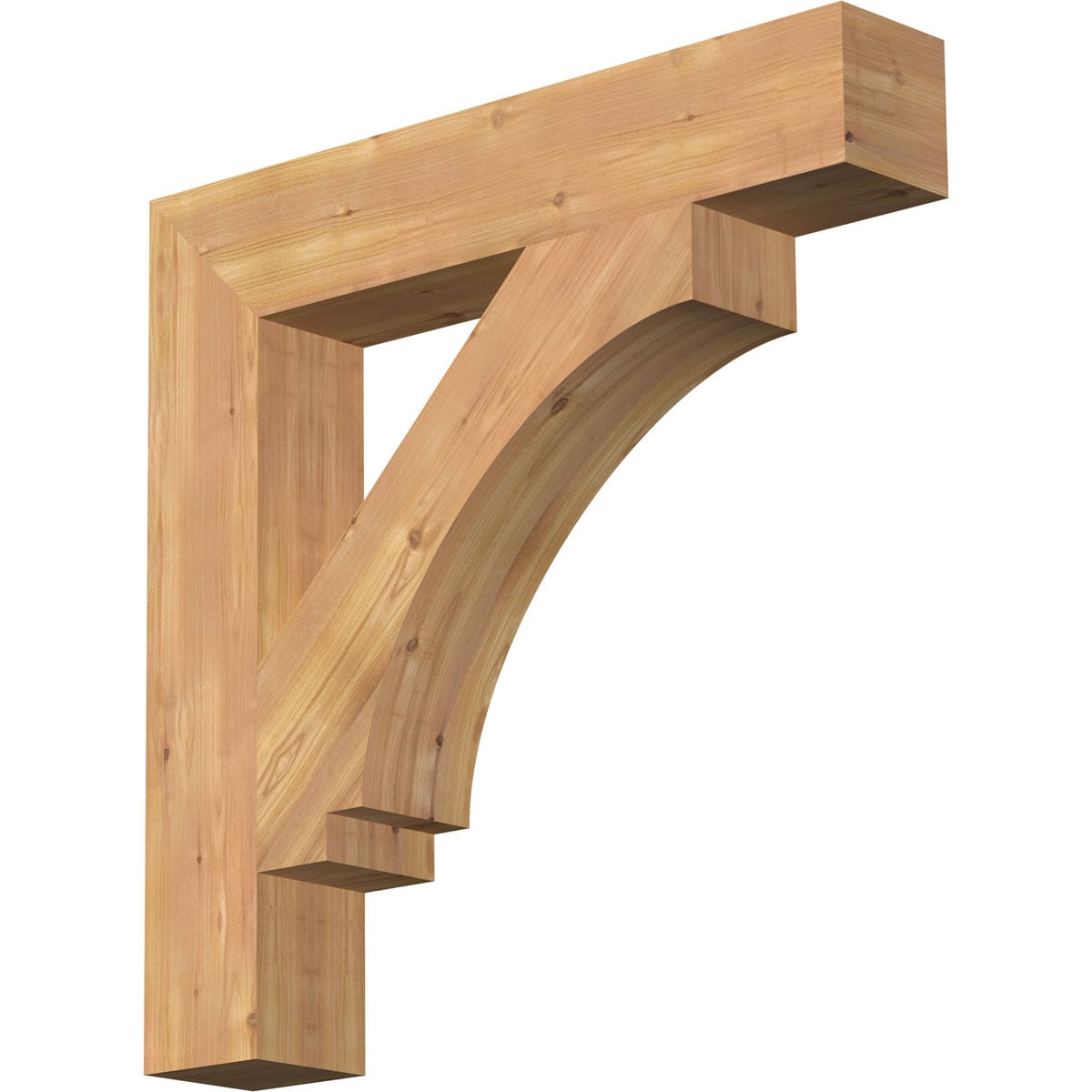 Ekena Millwork BKT06X32X32IMP05SWR Imperial Block Smooth 5-1/2-in x 32-in x 32-in Western red cedar Brown Wood Standard bracket
