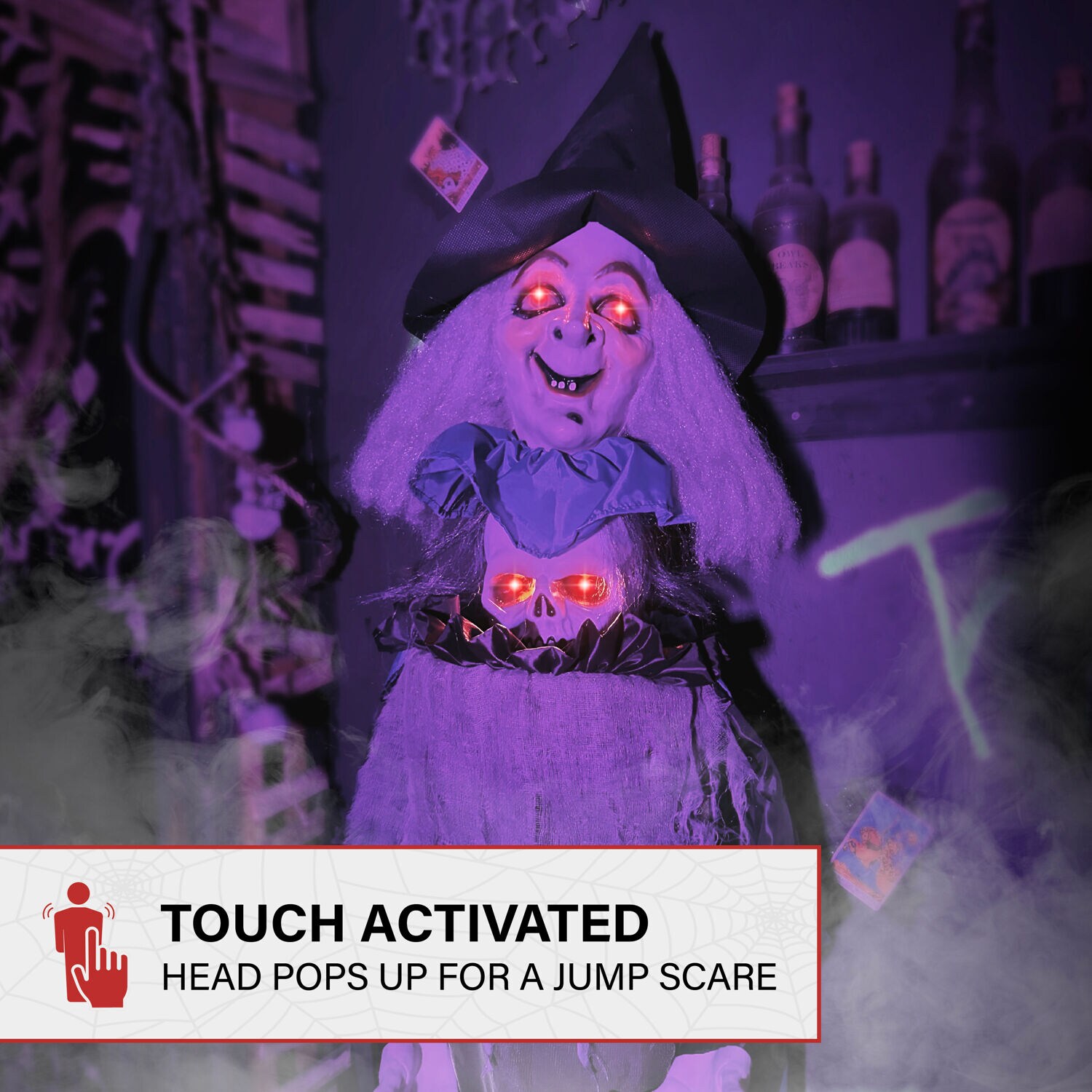 Haunted Hill Farm HHWITCH-51FLSA Halloween-Animatronics - View #4